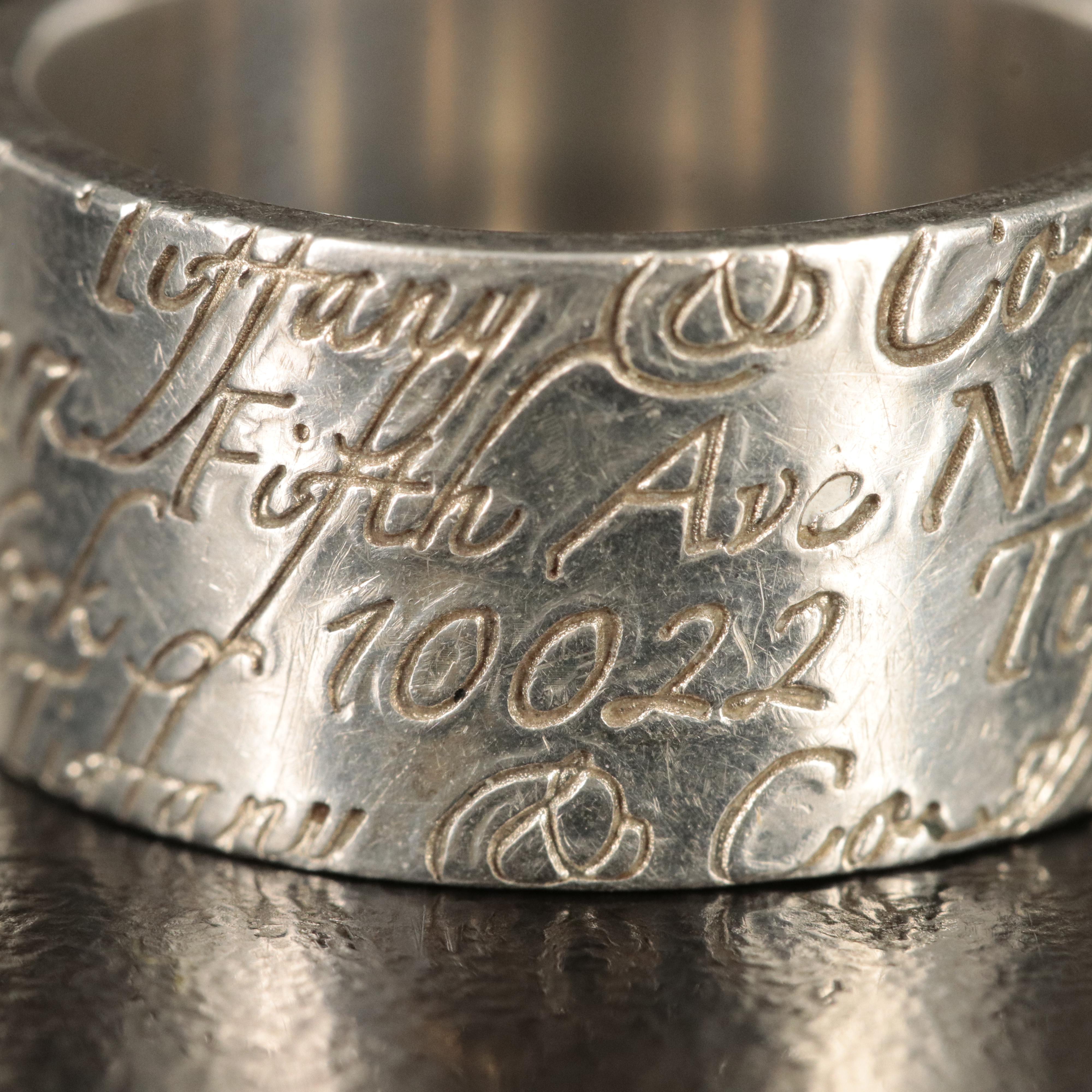 Tiffany & Co. "727 Fifth Avenue" Sterling Band