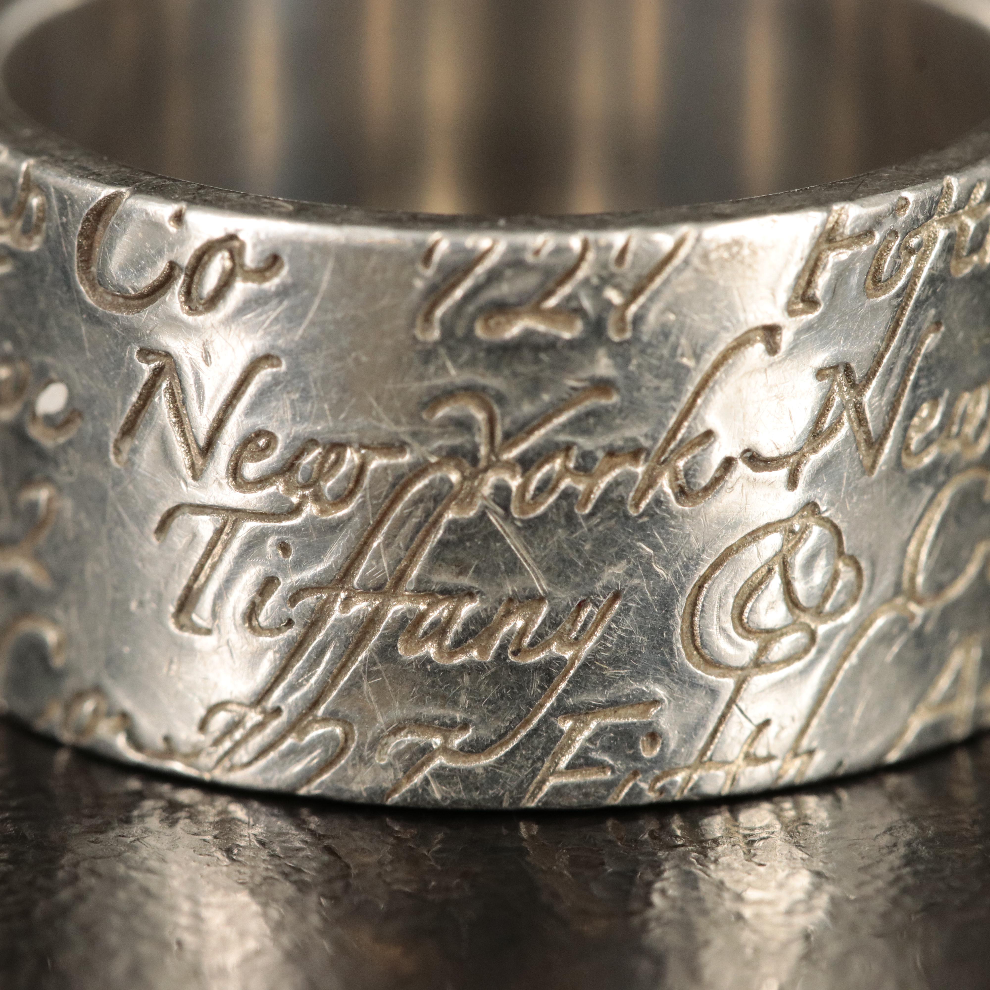 Tiffany & Co. "727 Fifth Avenue" Sterling Band