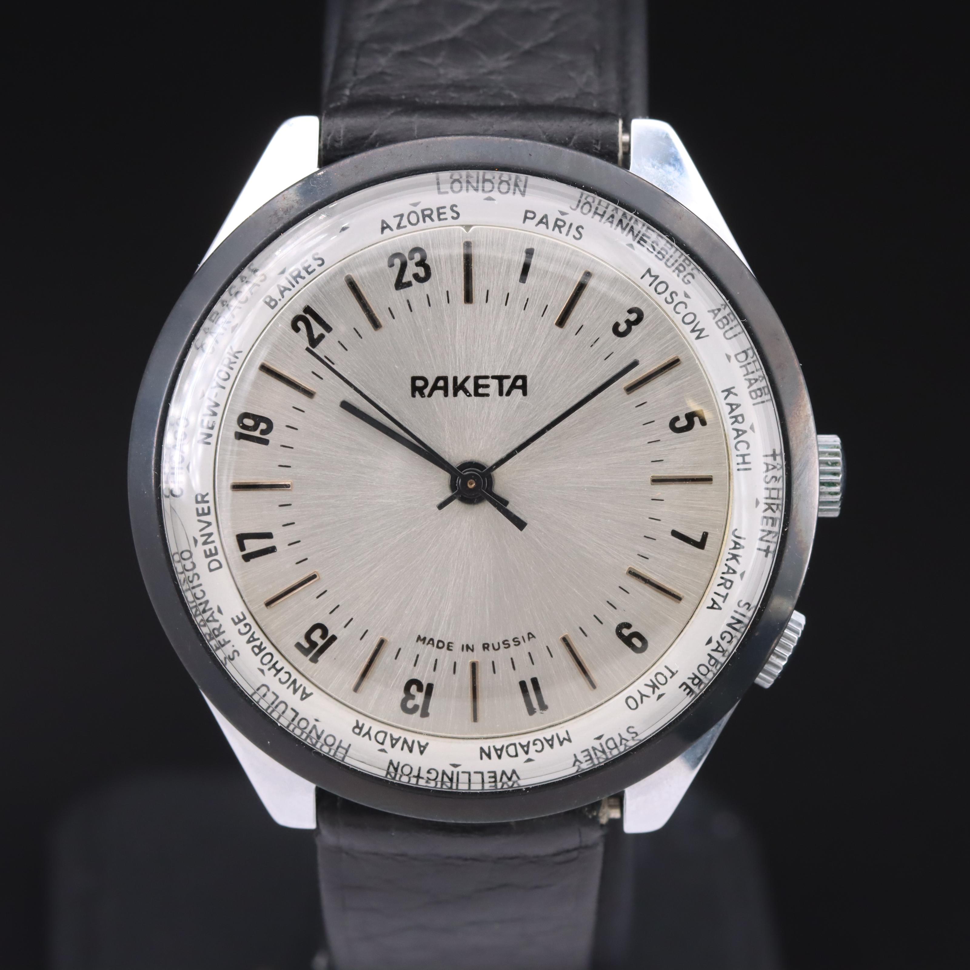 Raketa Russian World Time Watch