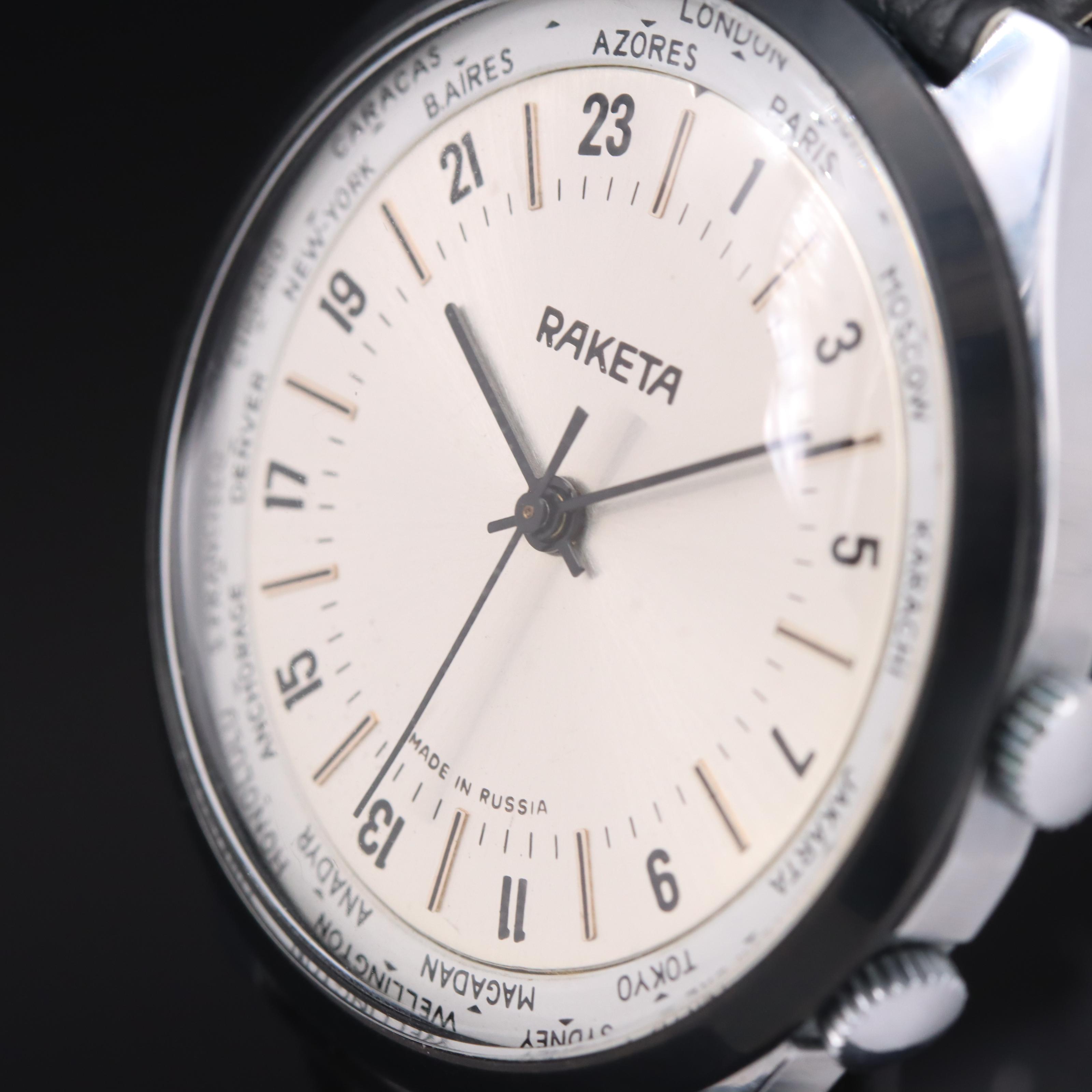 Raketa Russian World Time Watch