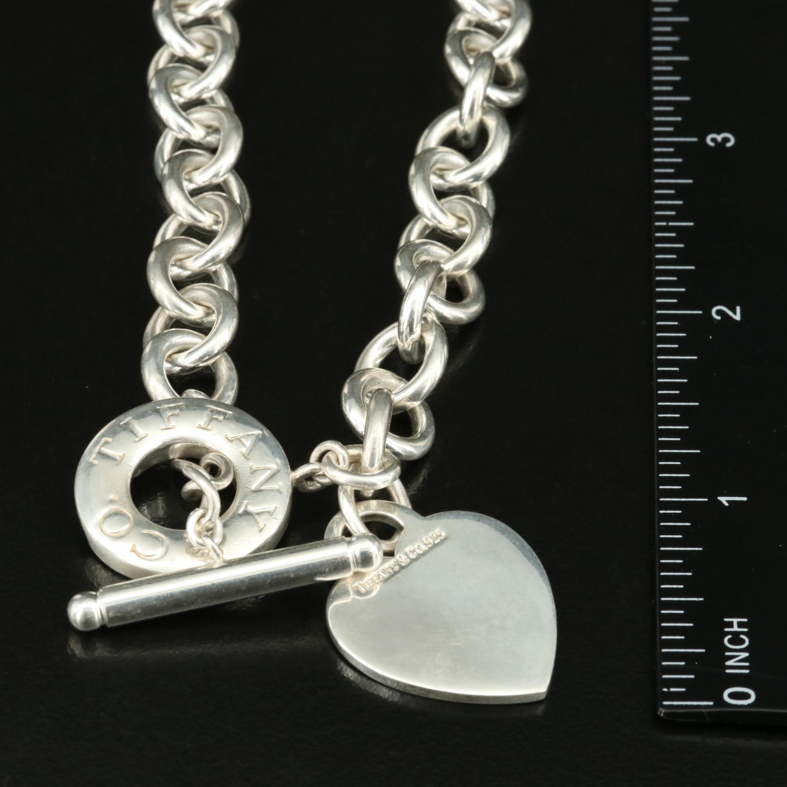 Tiffany & Co. Sterling Heart Tag Necklace