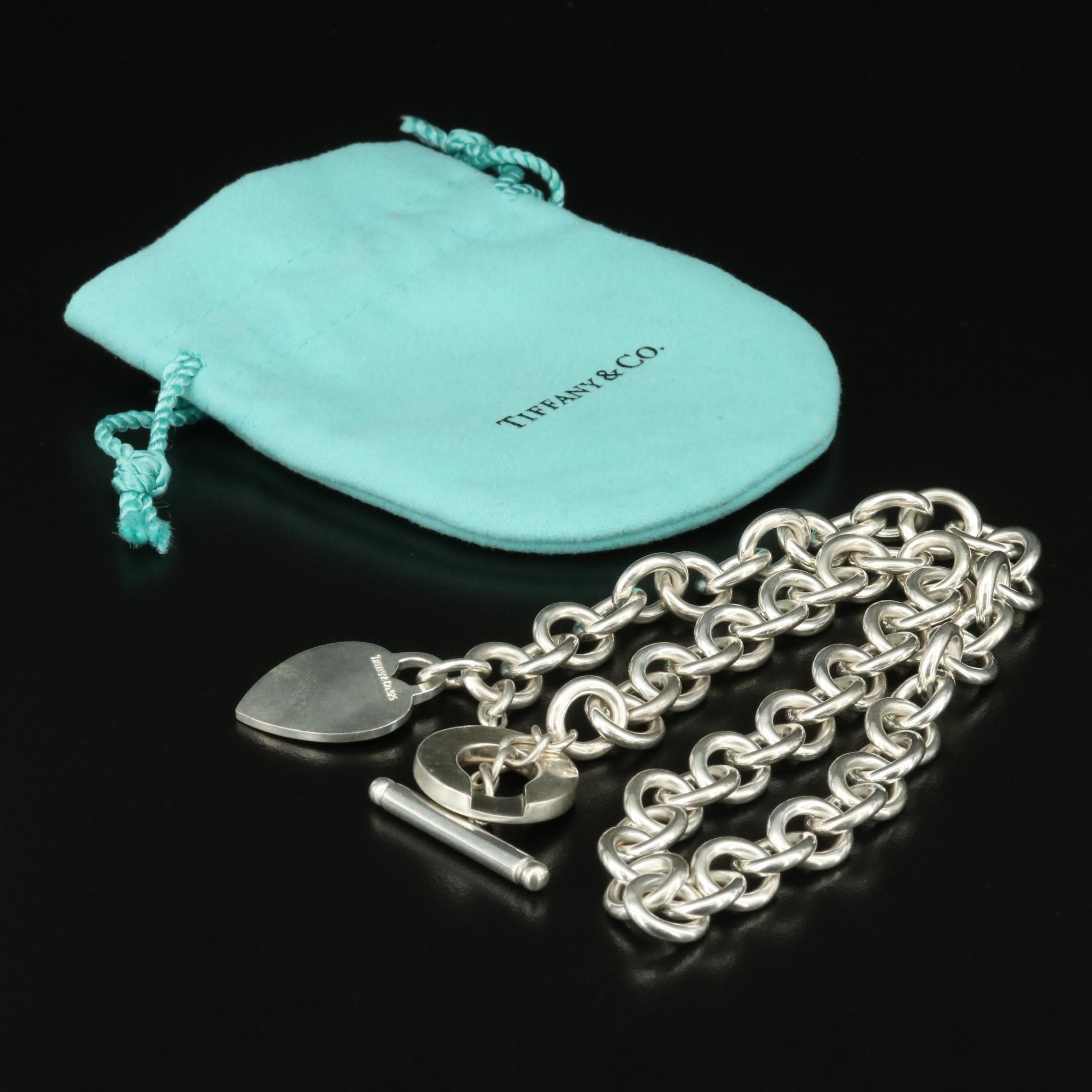 Tiffany & Co. Sterling Heart Tag Necklace