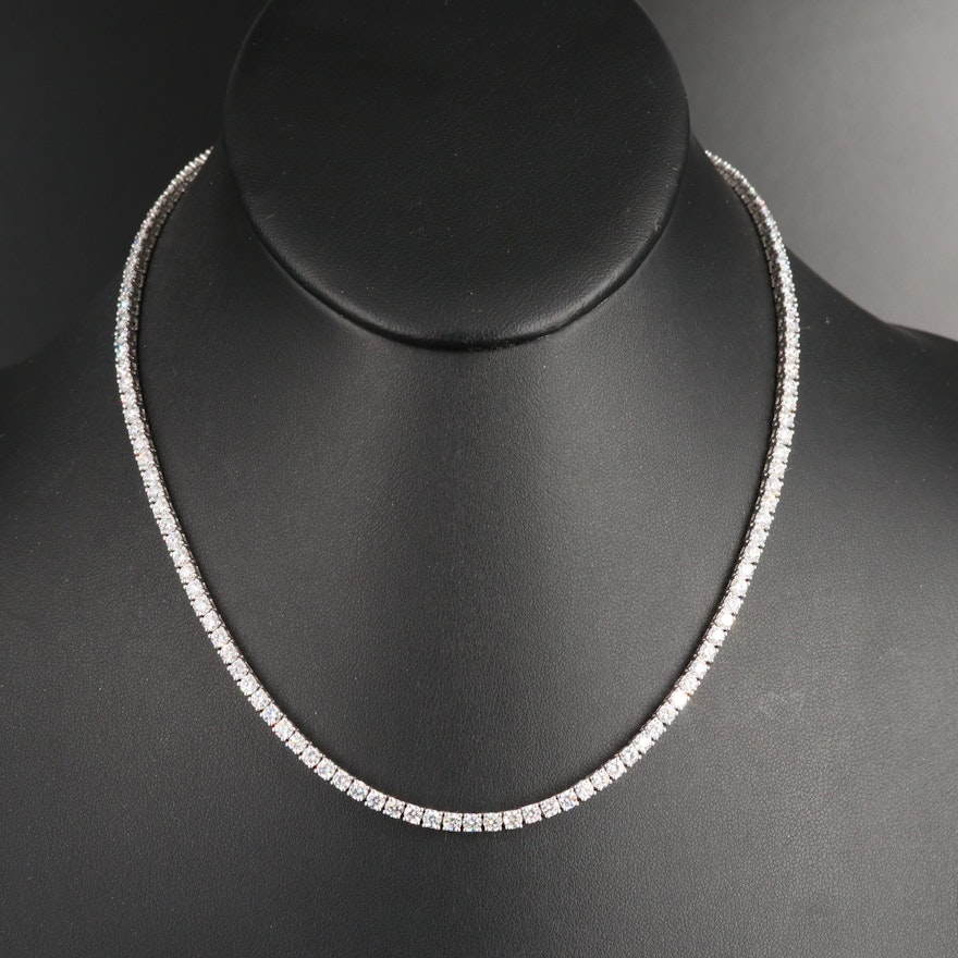 14K 9.45 CTW Lab Grown Diamond Line Necklace