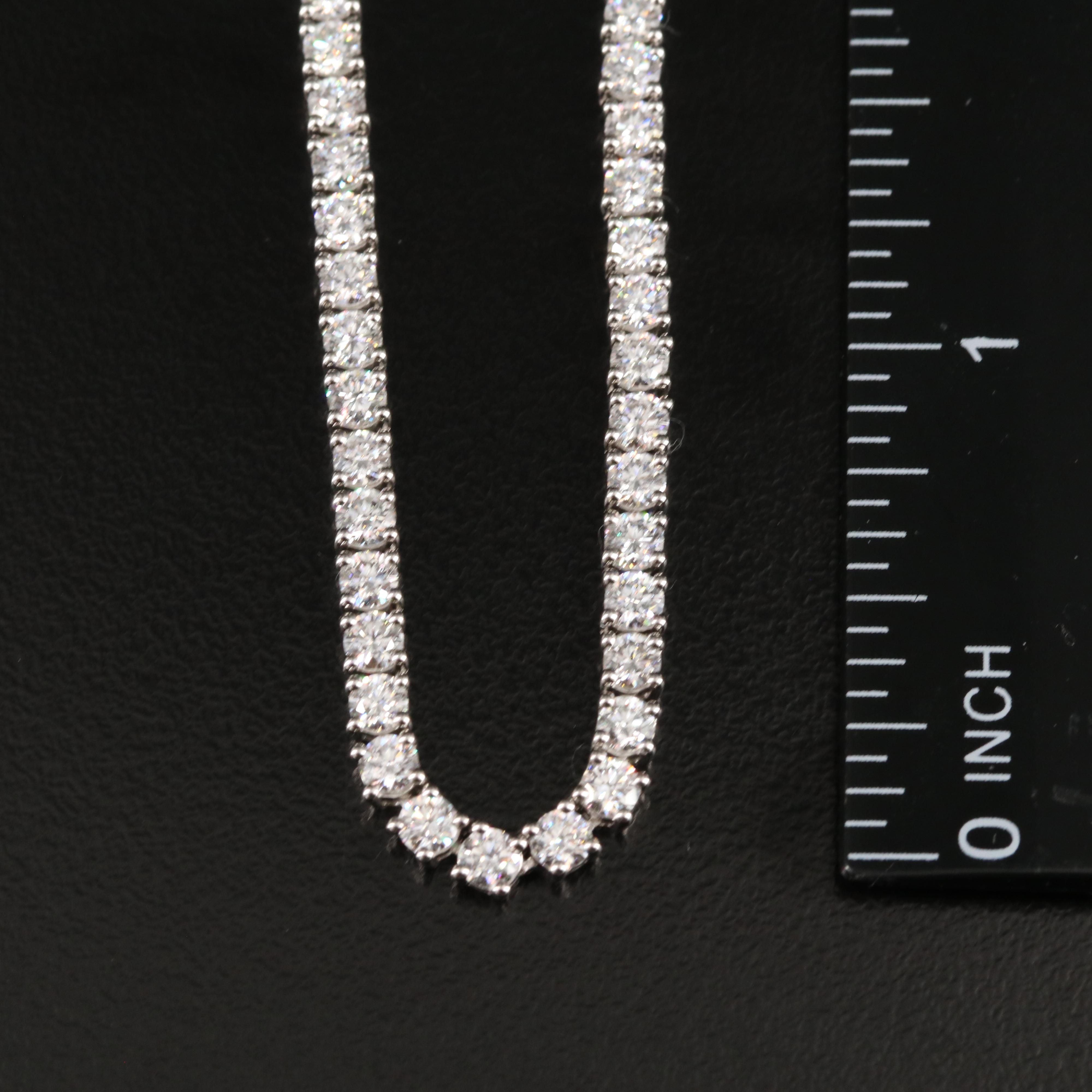 14K 9.45 CTW Lab Grown Diamond Line Necklace