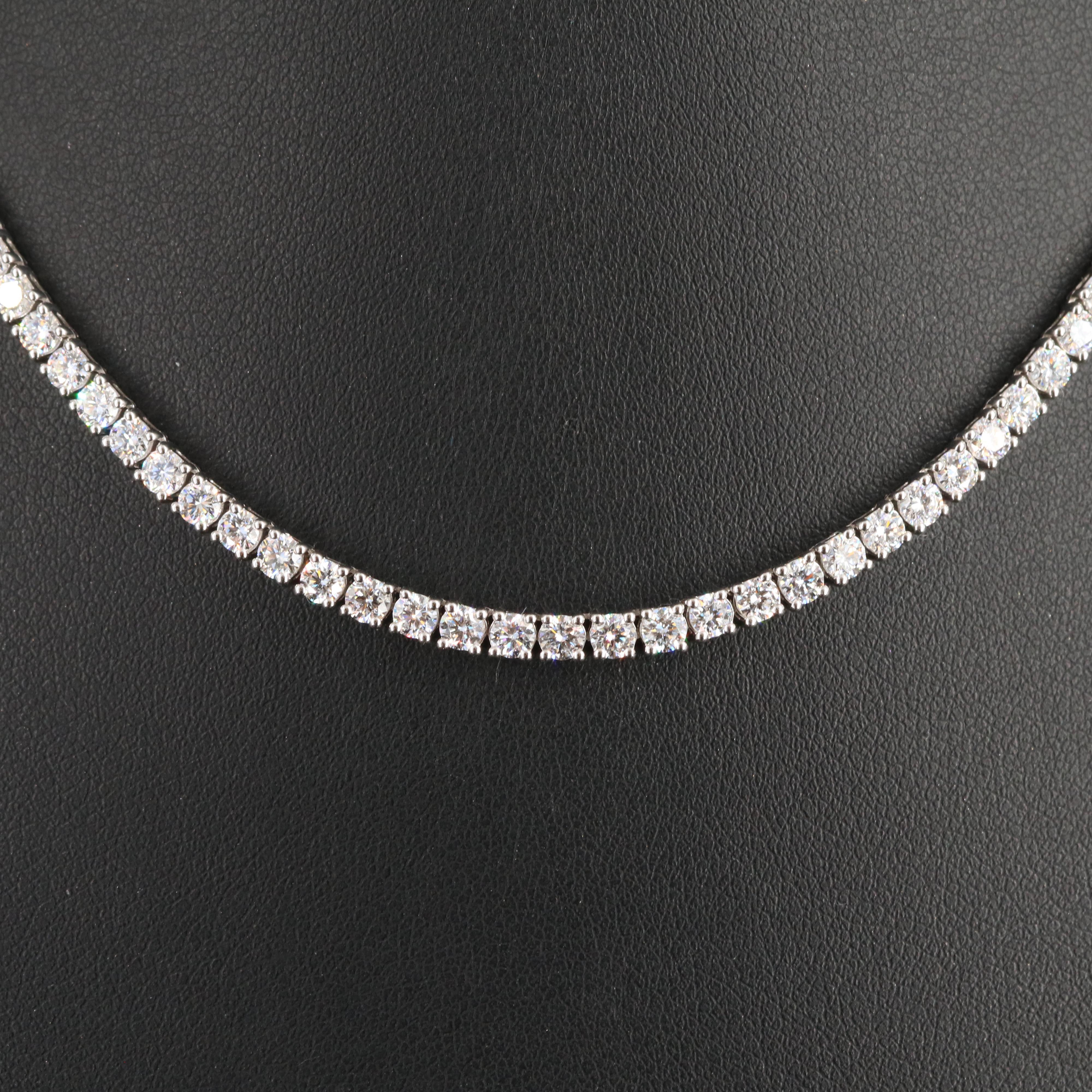 14K 9.45 CTW Lab Grown Diamond Line Necklace