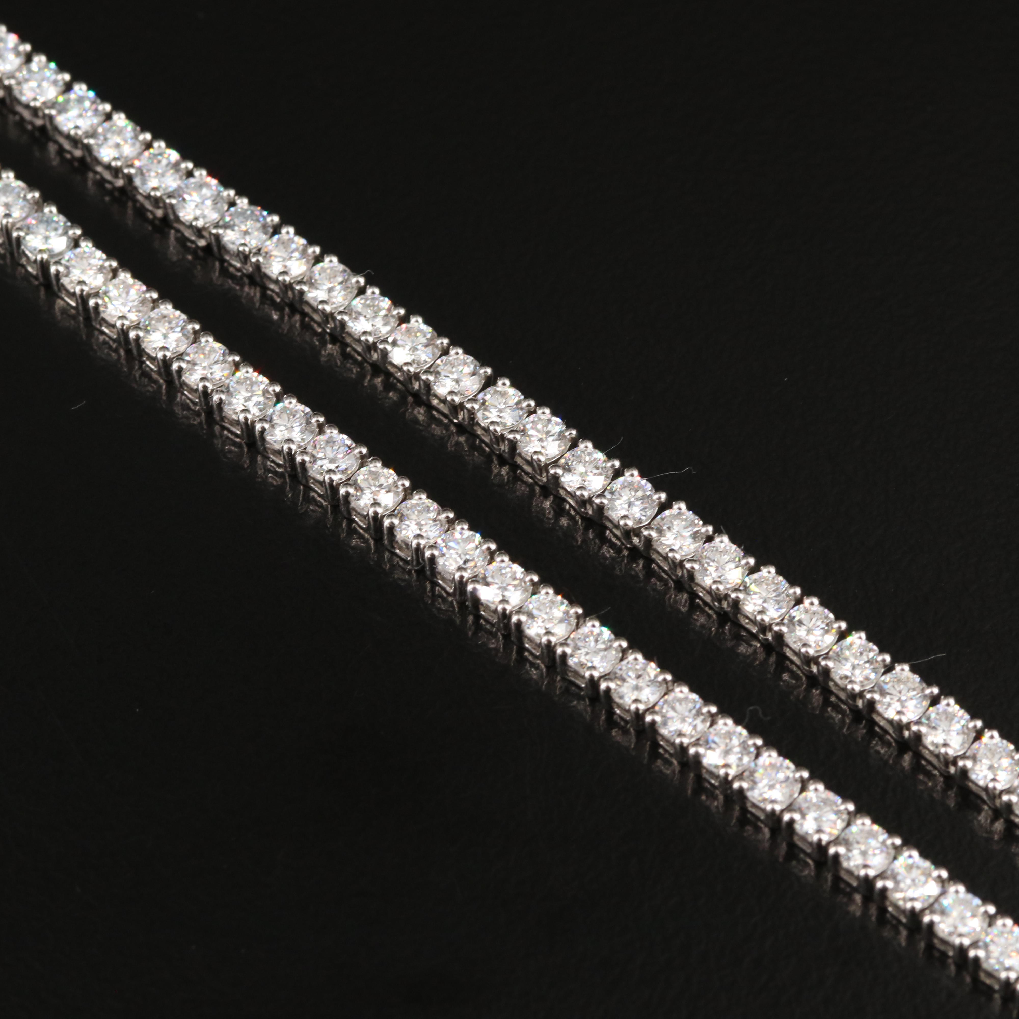 14K 9.45 CTW Lab Grown Diamond Line Necklace