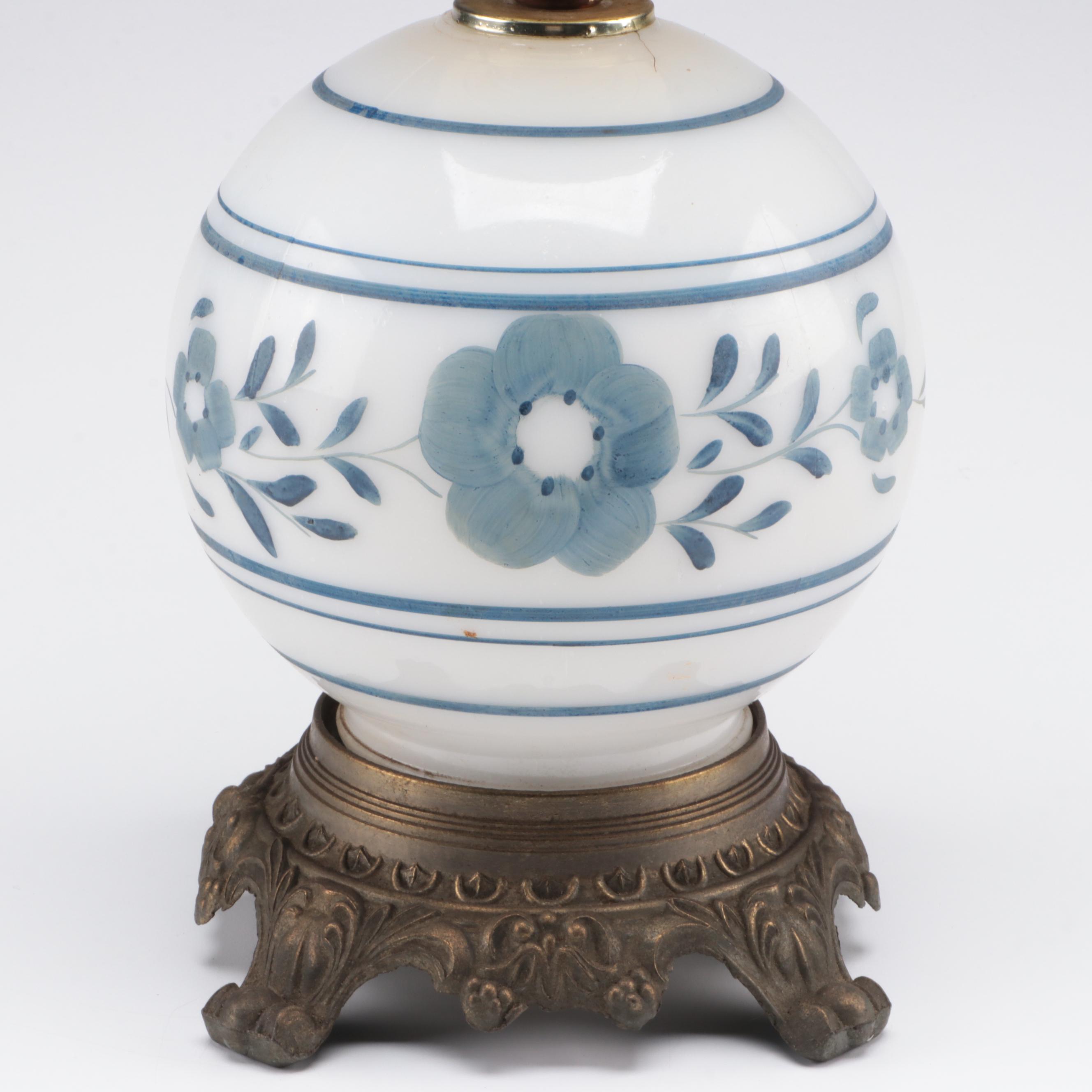 Double Globe Converted Glass Hurricane Lamp