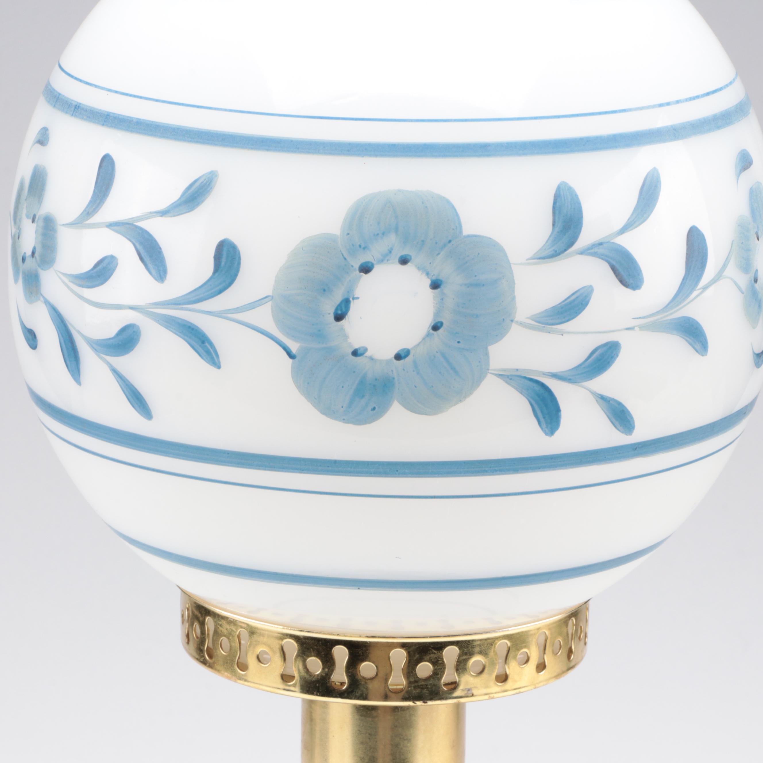 Double Globe Converted Glass Hurricane Lamp