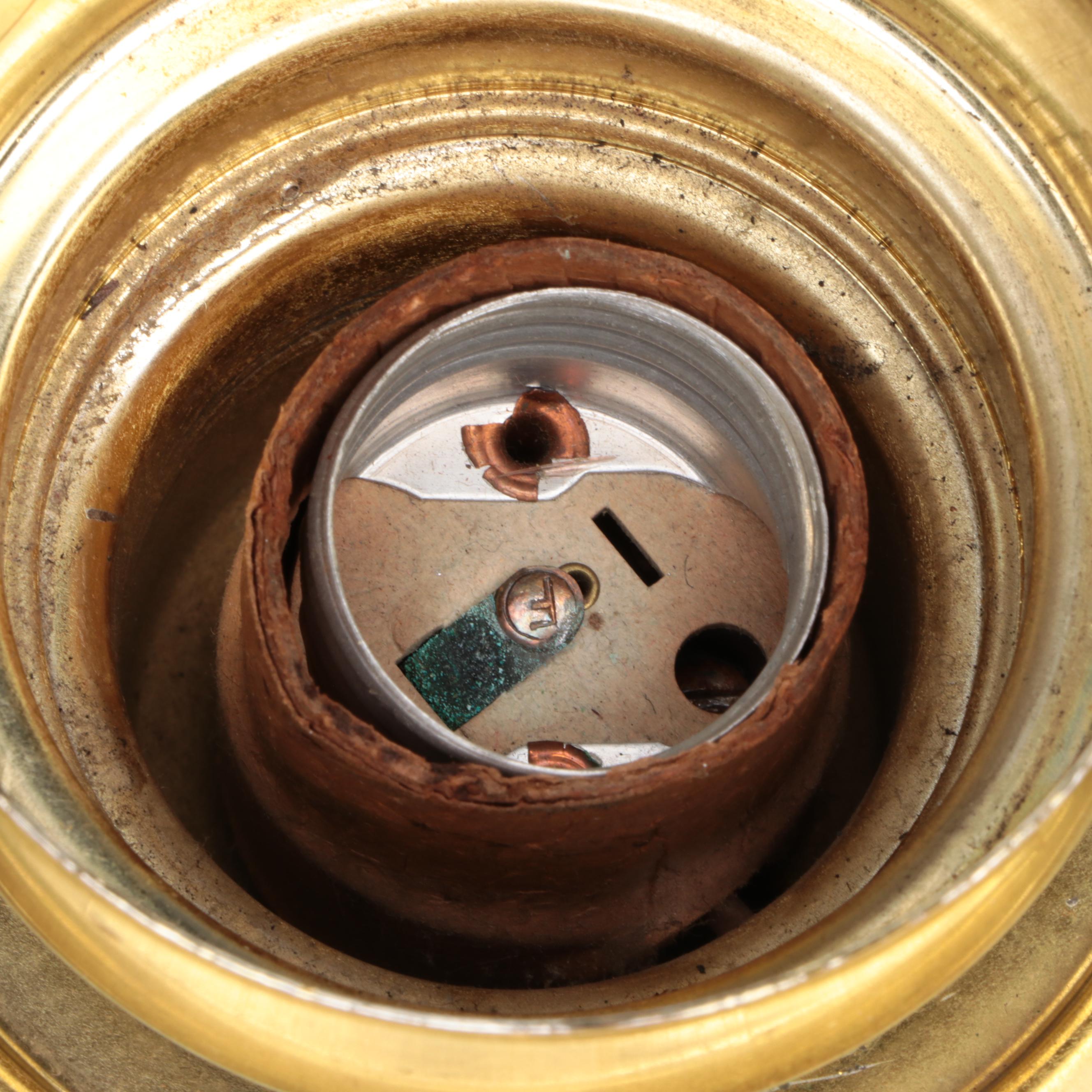 Double Globe Converted Glass Hurricane Lamp