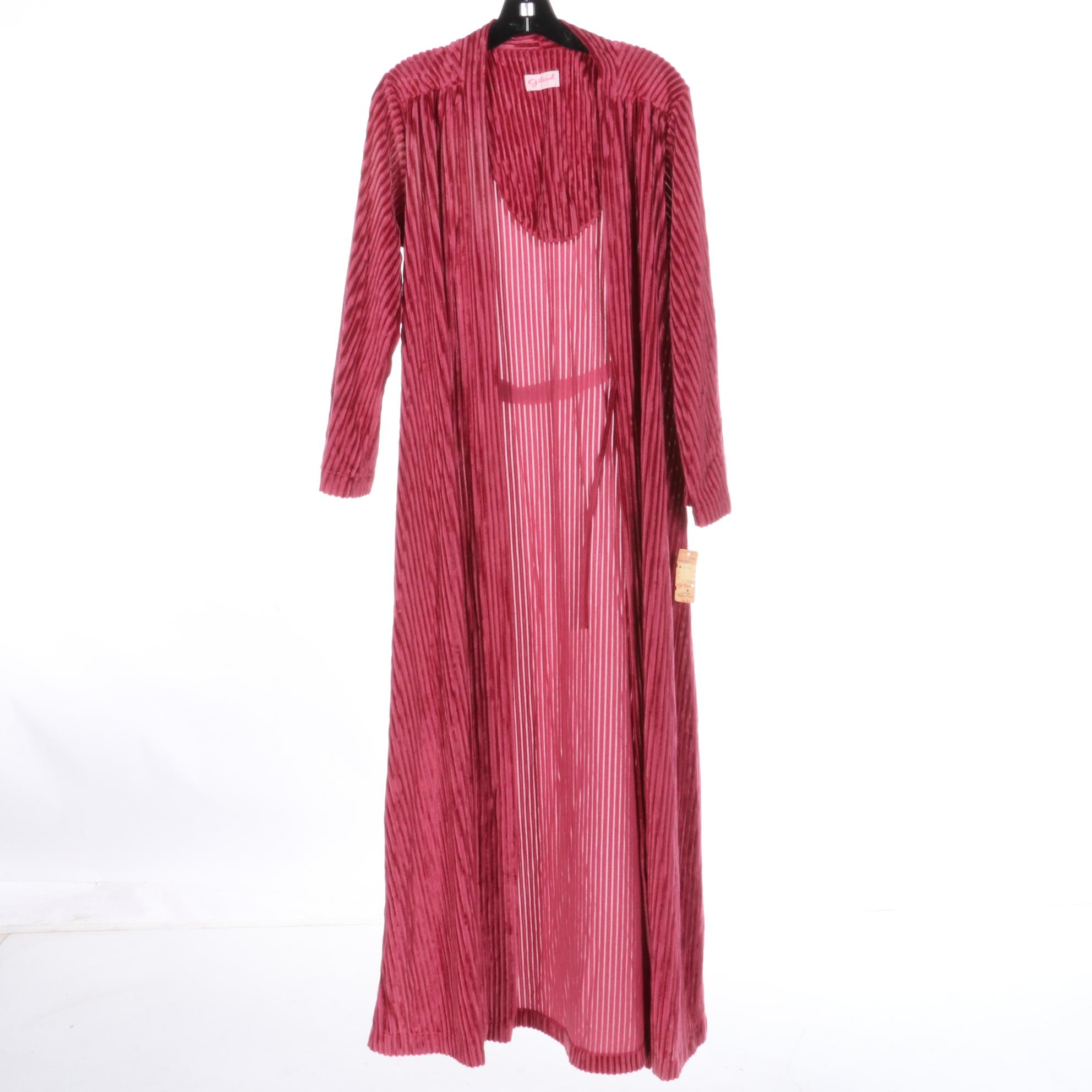 Gilead Pink Chenille Robe, Night Magic Jacquard Robe, and Other Ruffle Trim Robe