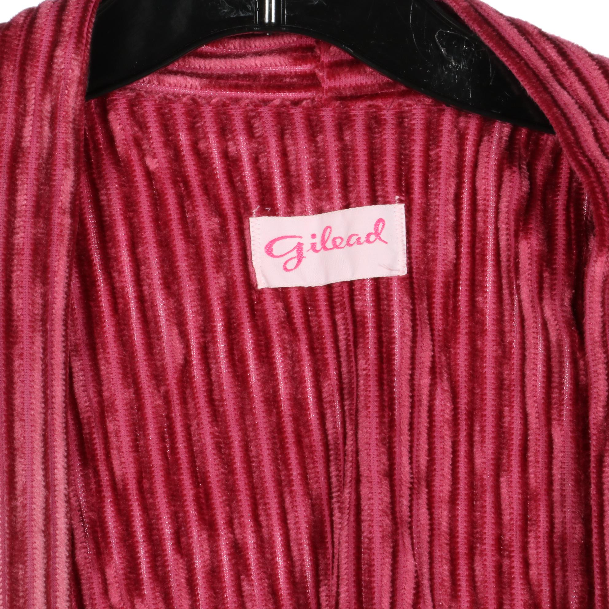 Gilead Pink Chenille Robe, Night Magic Jacquard Robe, and Other Ruffle Trim Robe