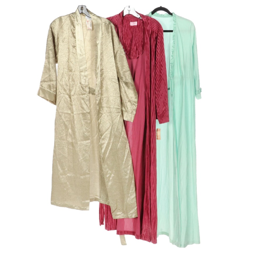 Gilead Pink Chenille Robe, Night Magic Jacquard Robe, and Other Ruffle Trim Robe