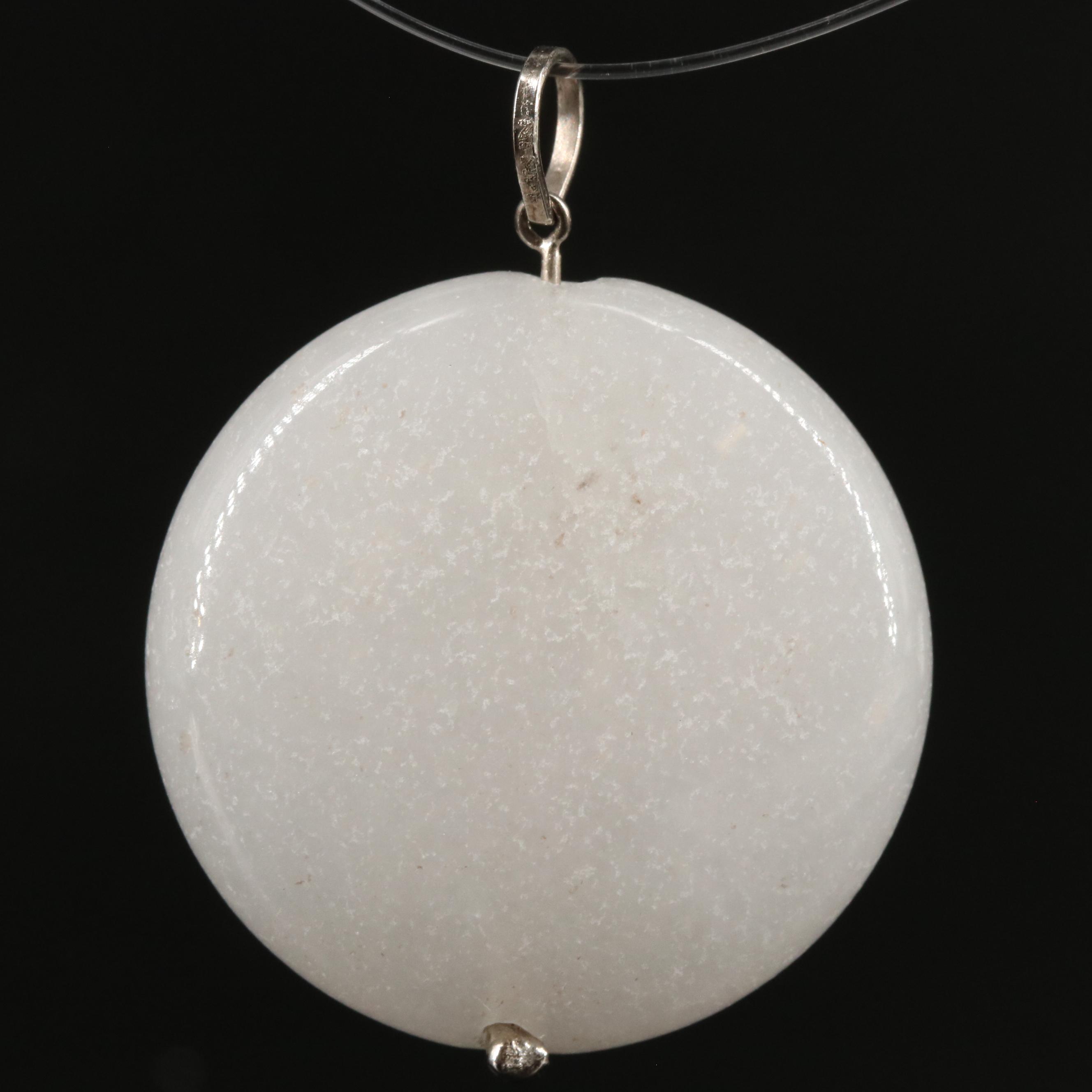 14K Quartzite Pendant