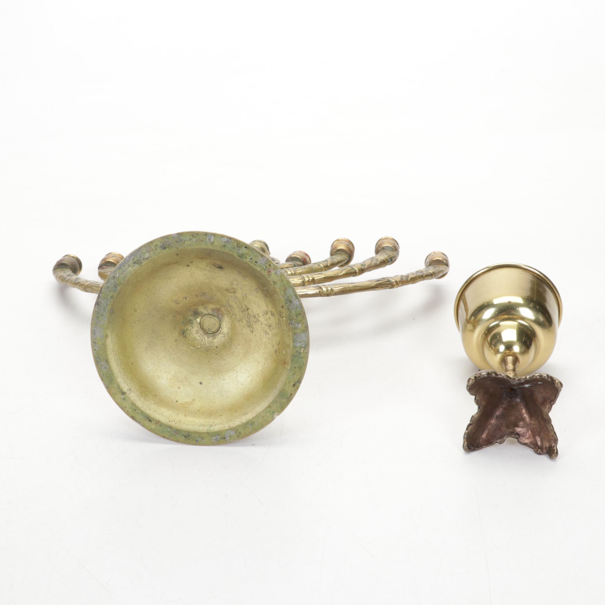 Menorah, Goblet, Studio Pottery Plate, and Jewish History Books