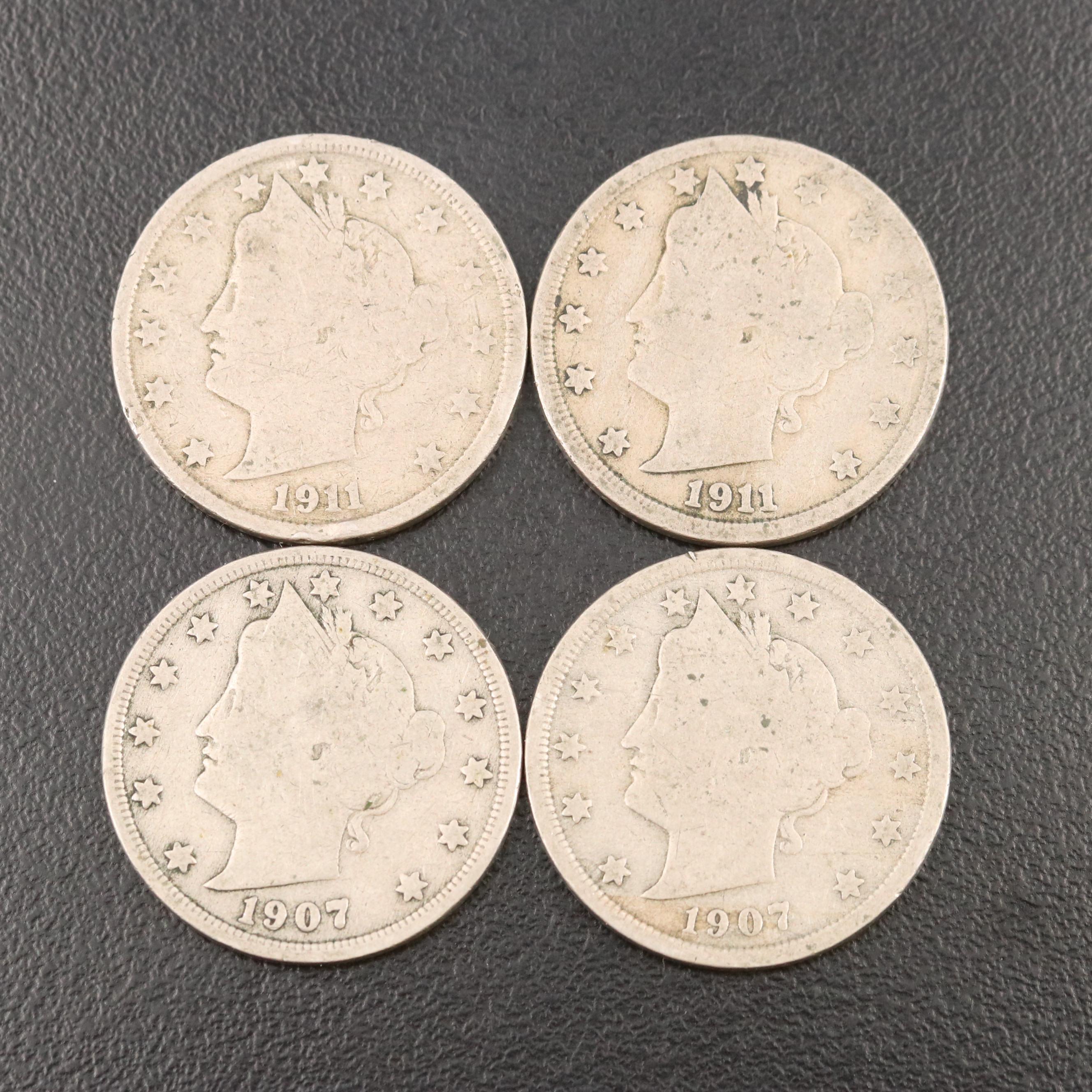 200 Lincoln Wheat Cents and 39 Liberty Nickels