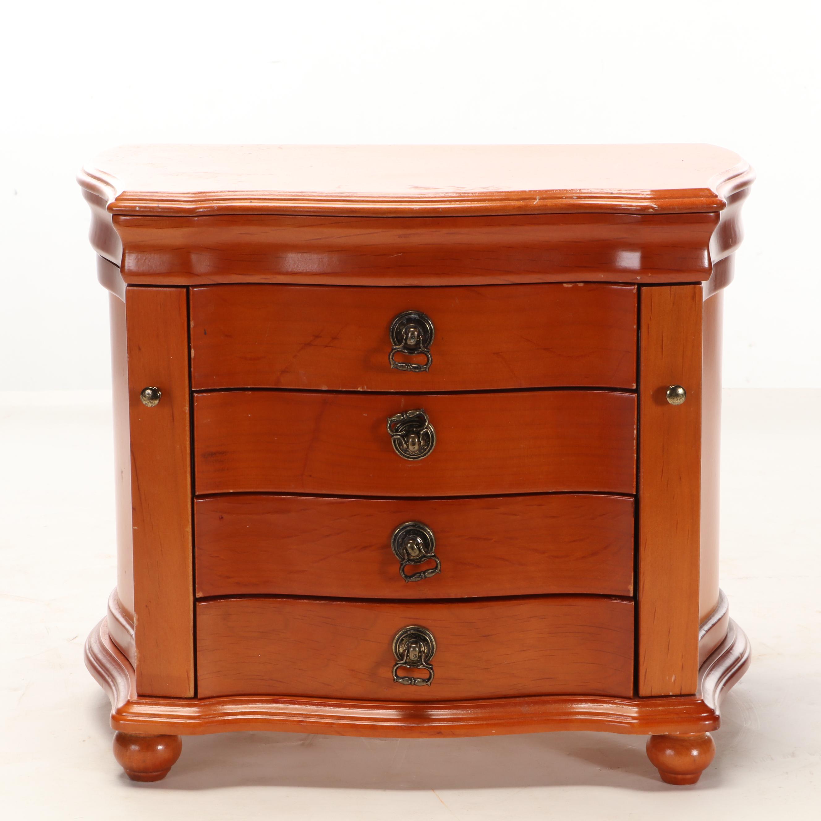 Bombay Company Mahogany Jewelry Box With Other Wood Jewelry Box