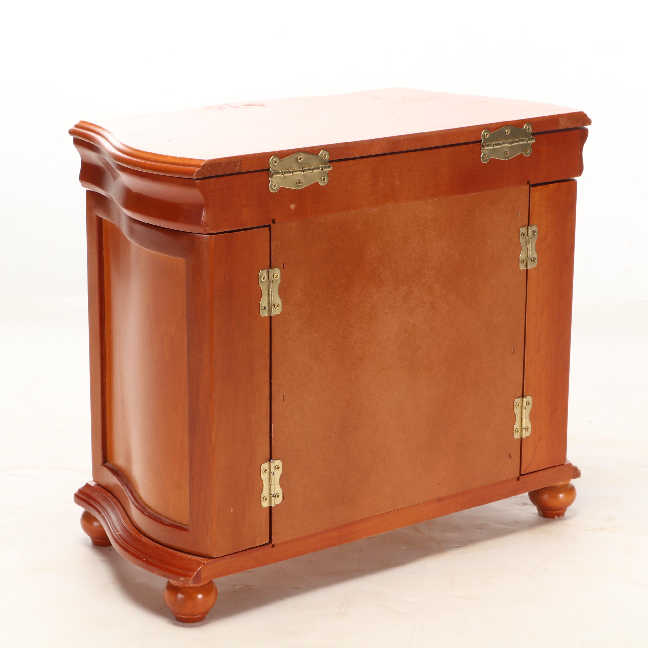 Bombay Company Mahogany Jewelry Box With Other Wood Jewelry Box