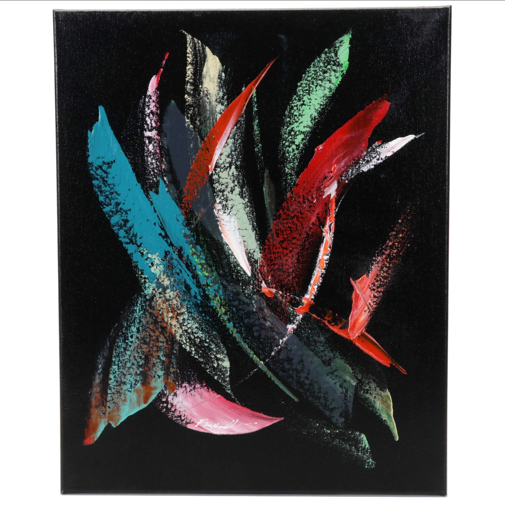 Farshad Lanjani Abstract Acrylic Painting, 21st Century