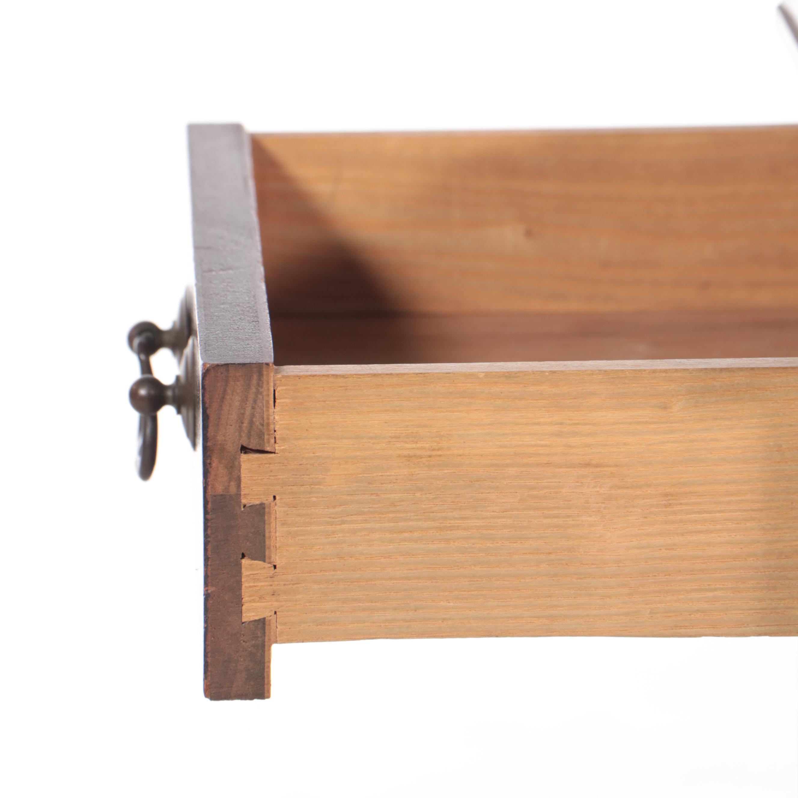 George III Style Mahogany Two-Drawer Side Table, Mid-20th Century