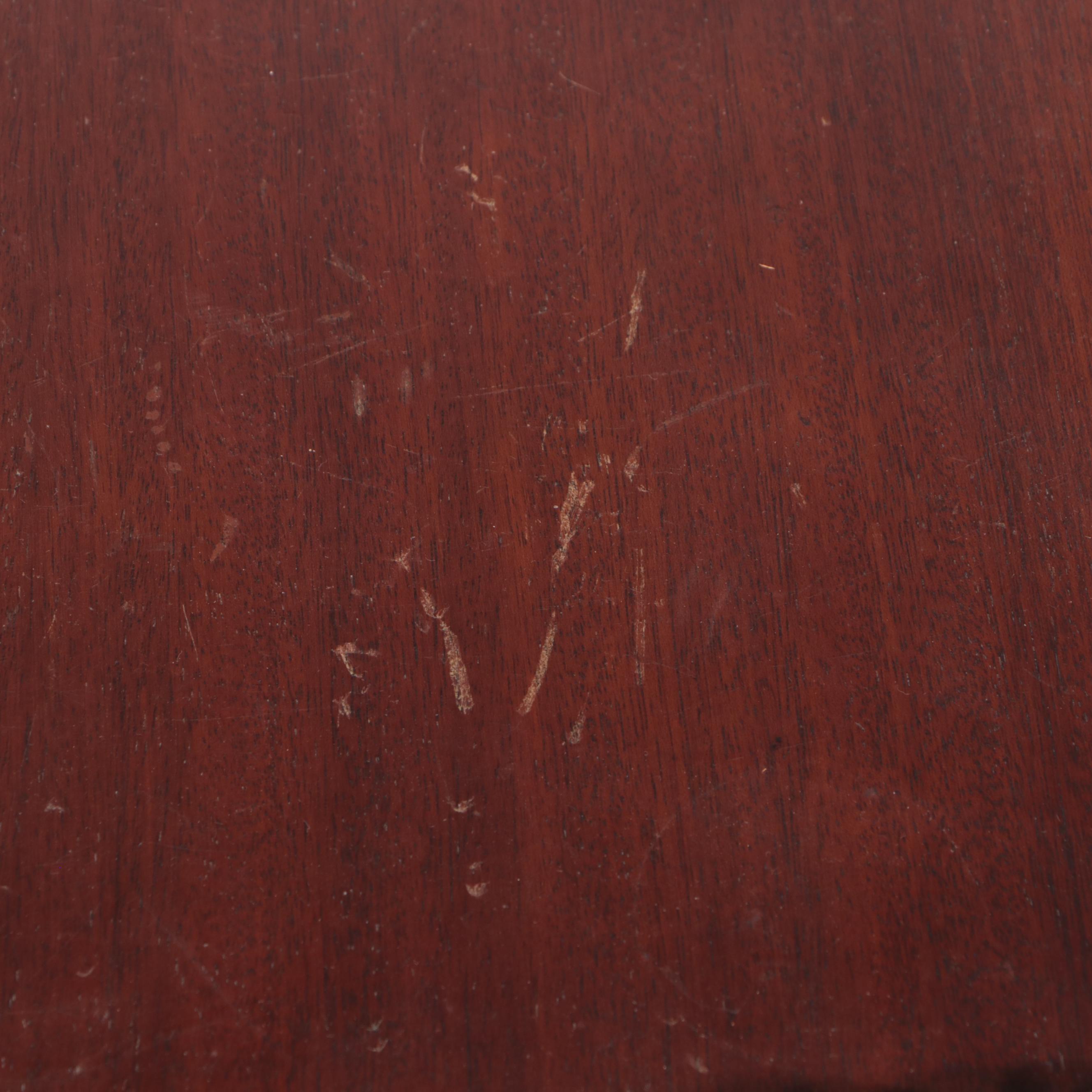 George III Style Mahogany Two-Drawer Side Table, Mid-20th Century