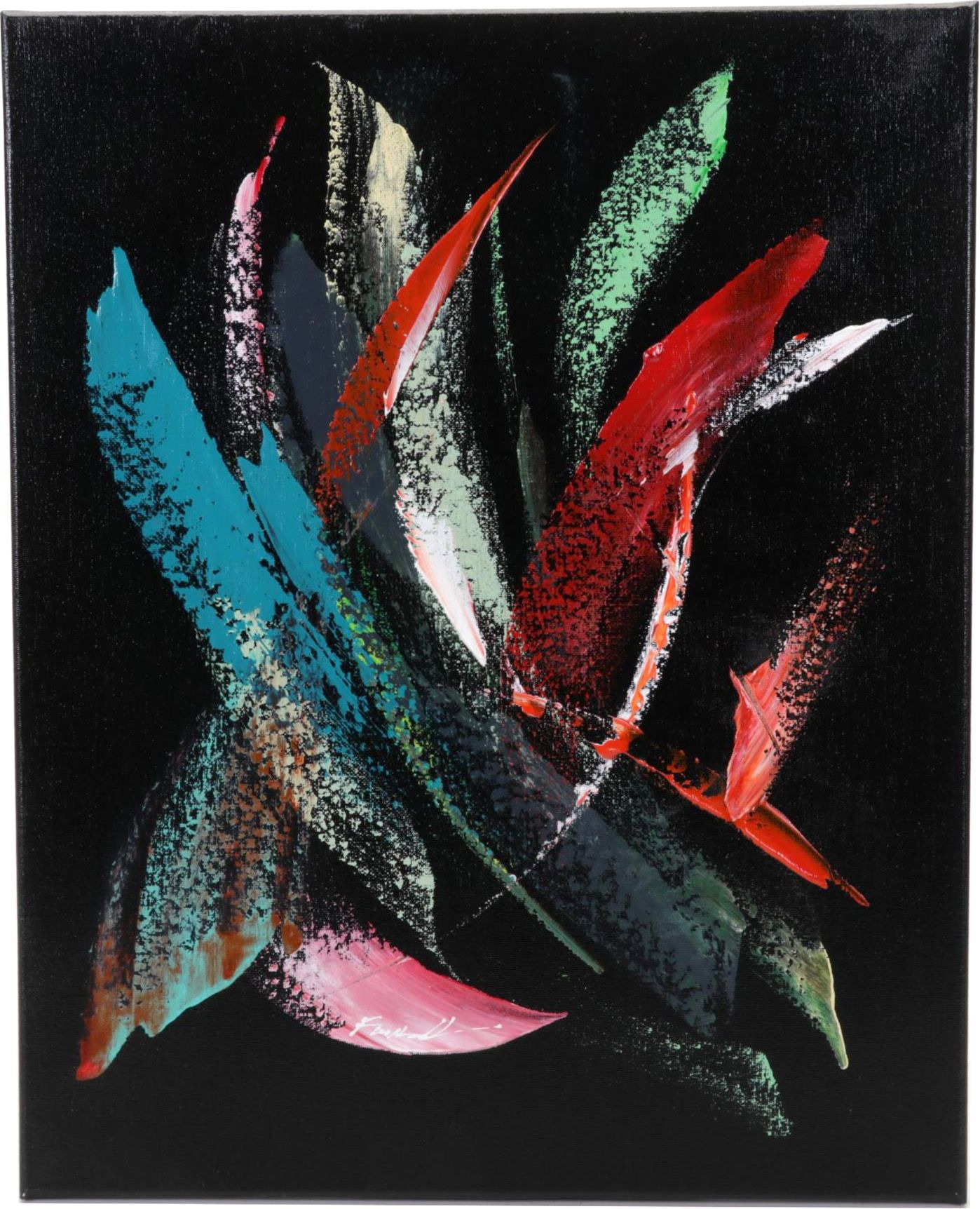 Farshad Lanjani Abstract Acrylic Painting, 21st Century