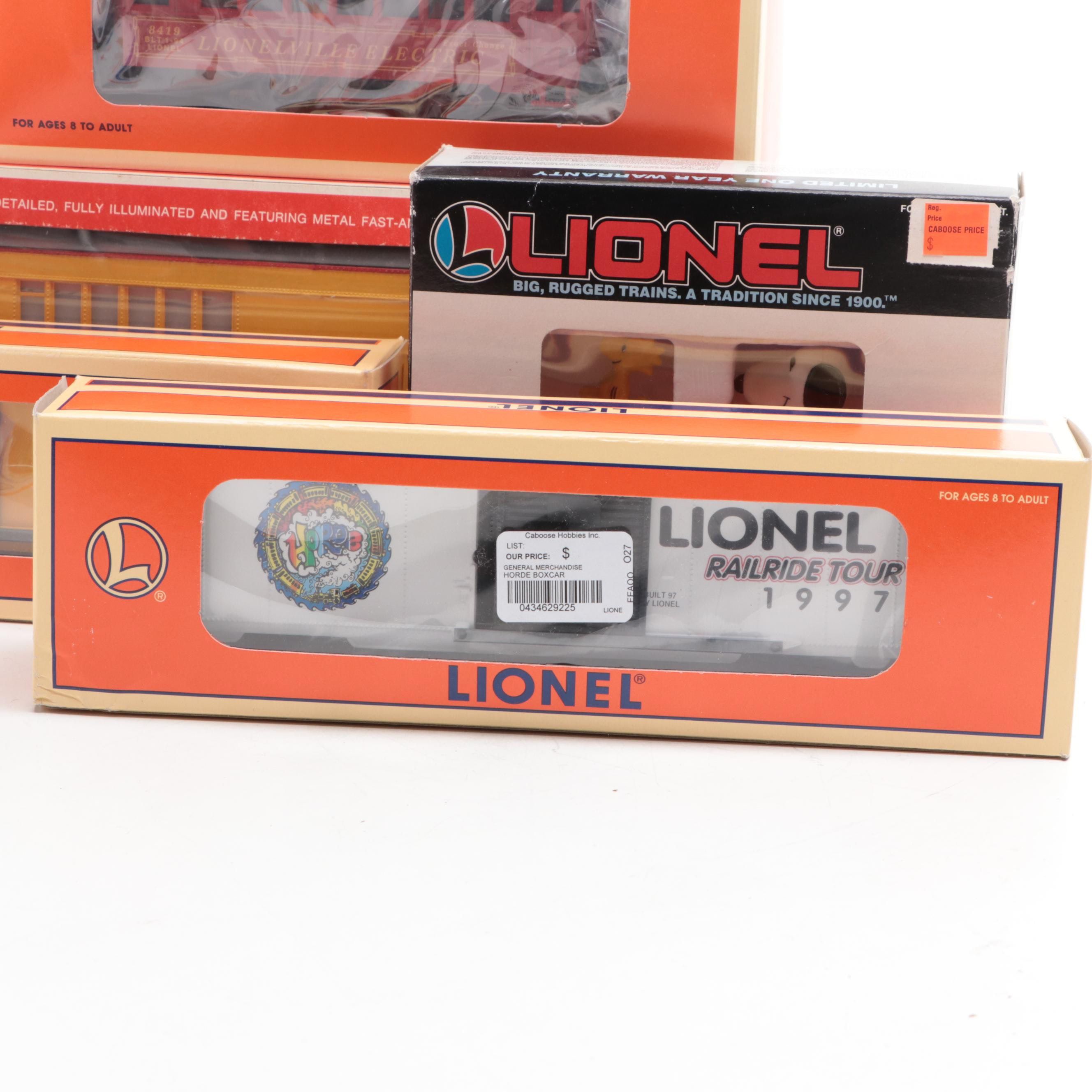 Lionel Trains Locomotive, Snoopy & Woodstock Handcar, Lionelville Trolley, More