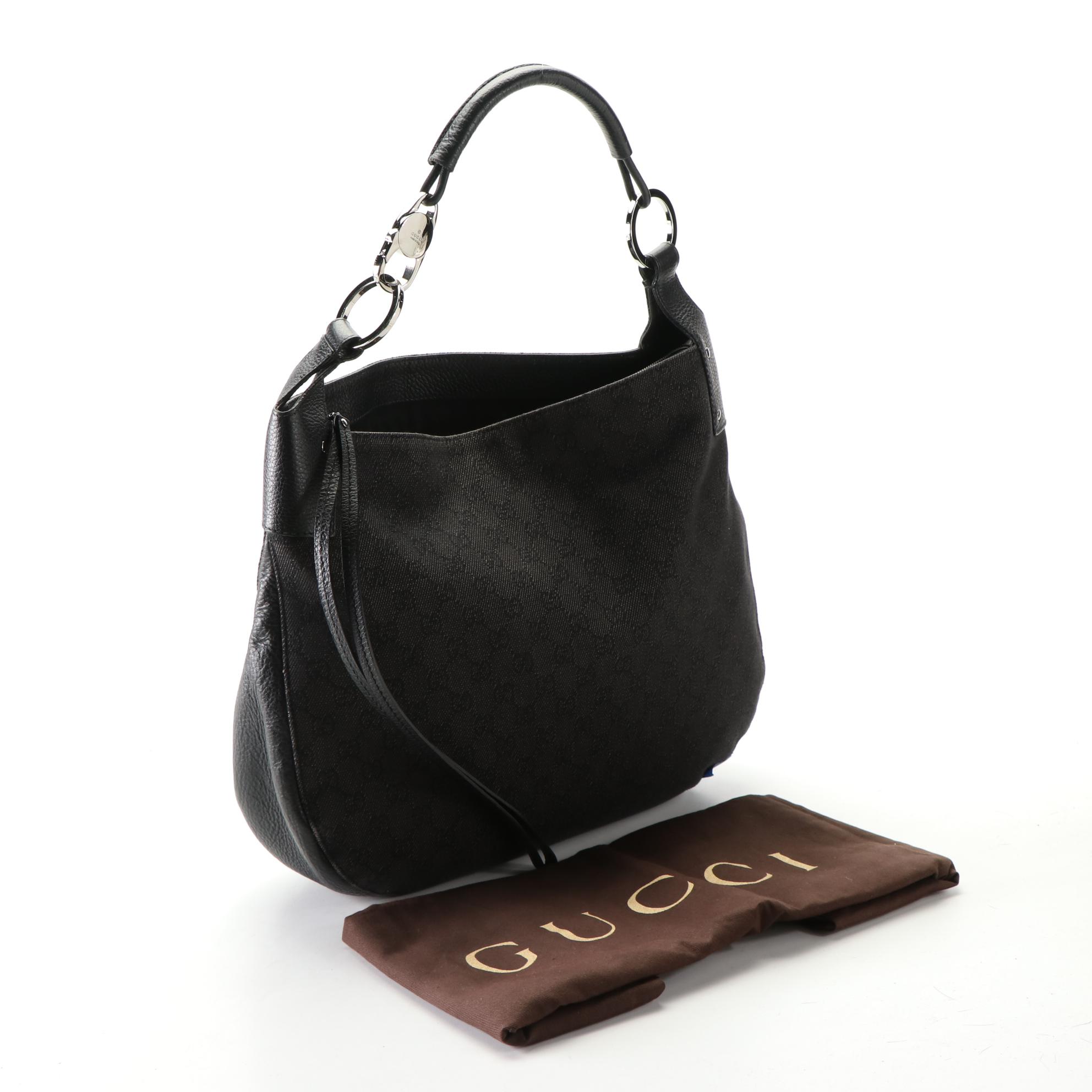 Gucci Shoulder Bag in GG Denim and Leather