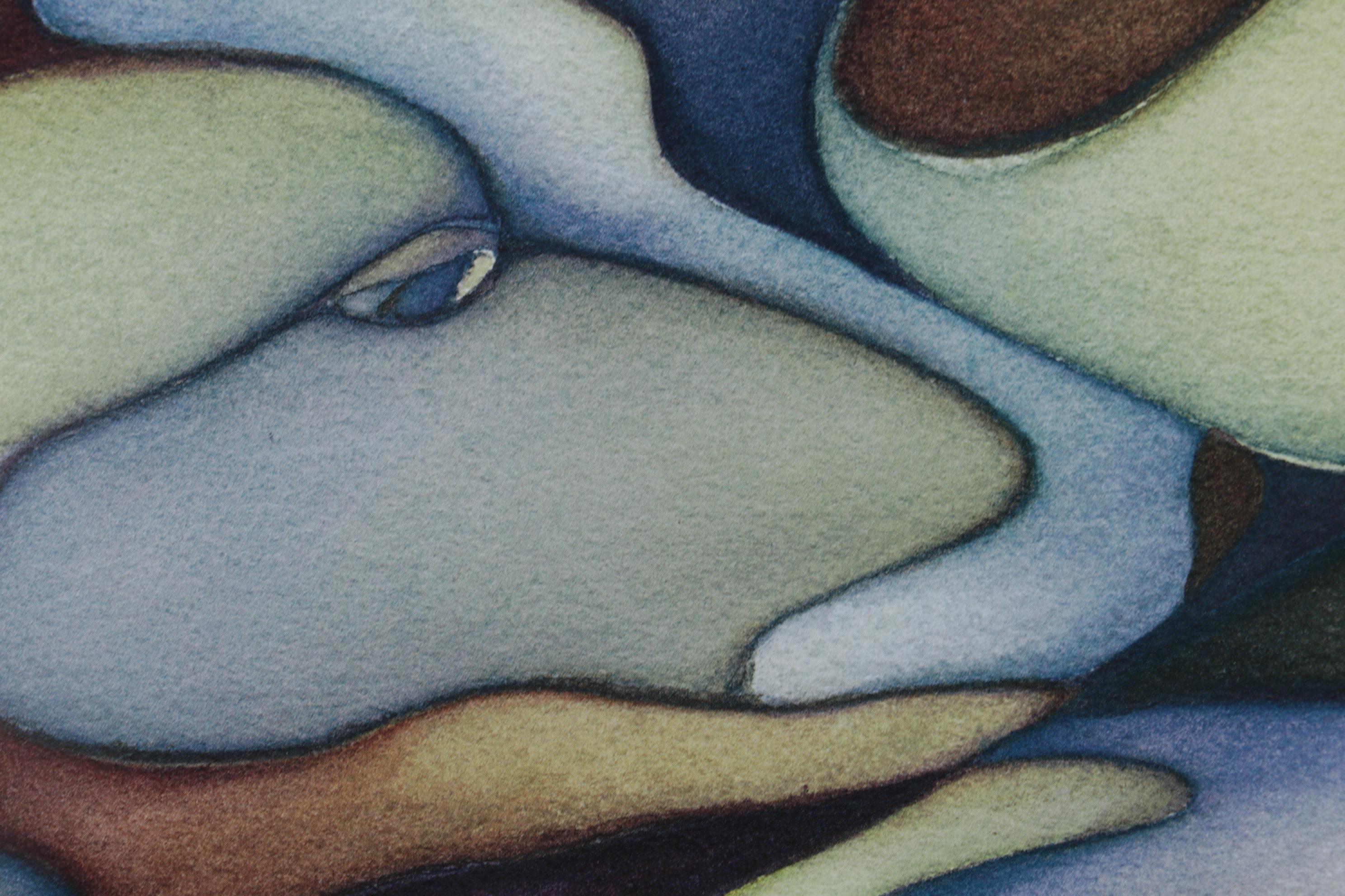 Lauren Smith Richards Offset Lithograph of Cat, 2003