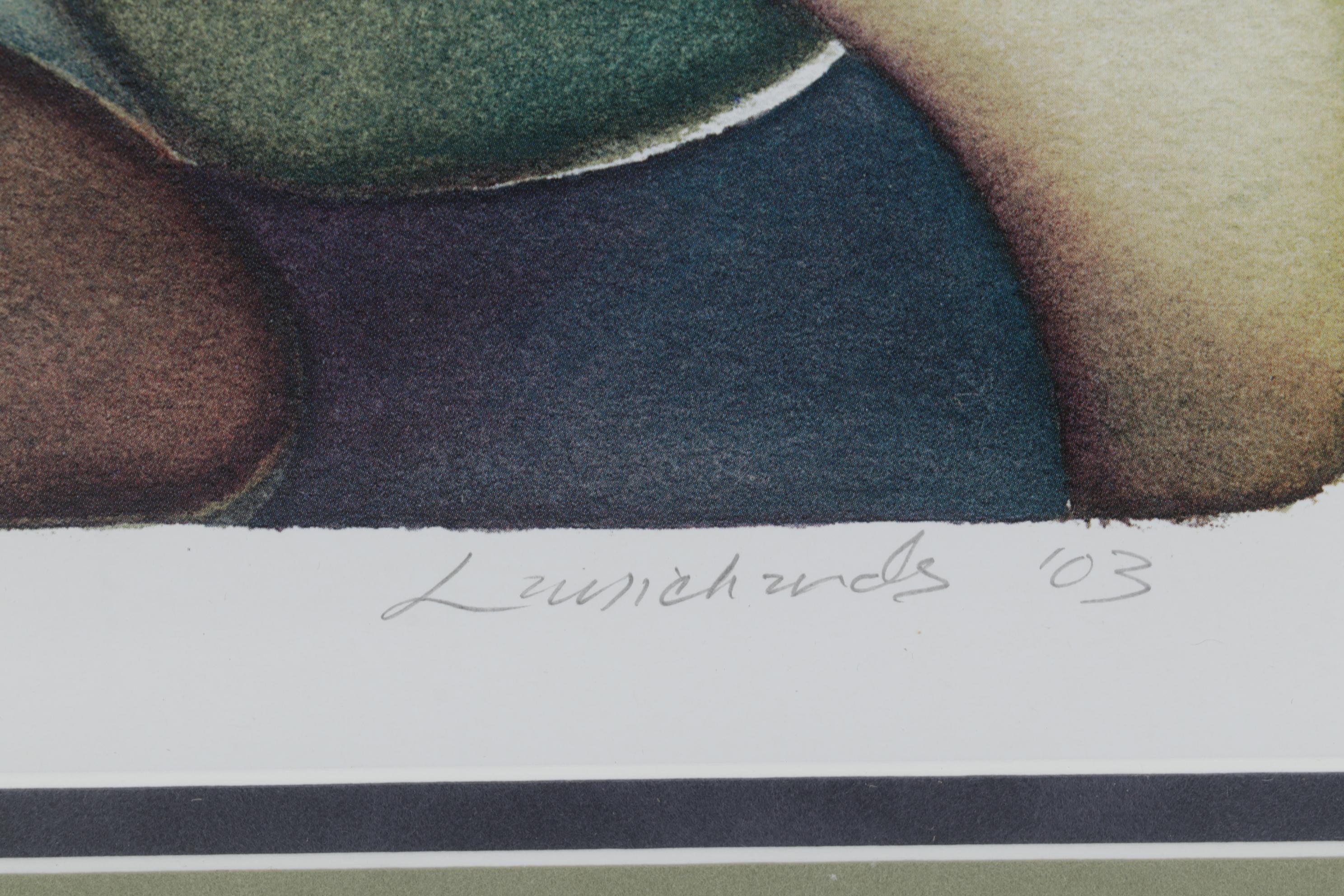 Lauren Smith Richards Offset Lithograph of Cat, 2003