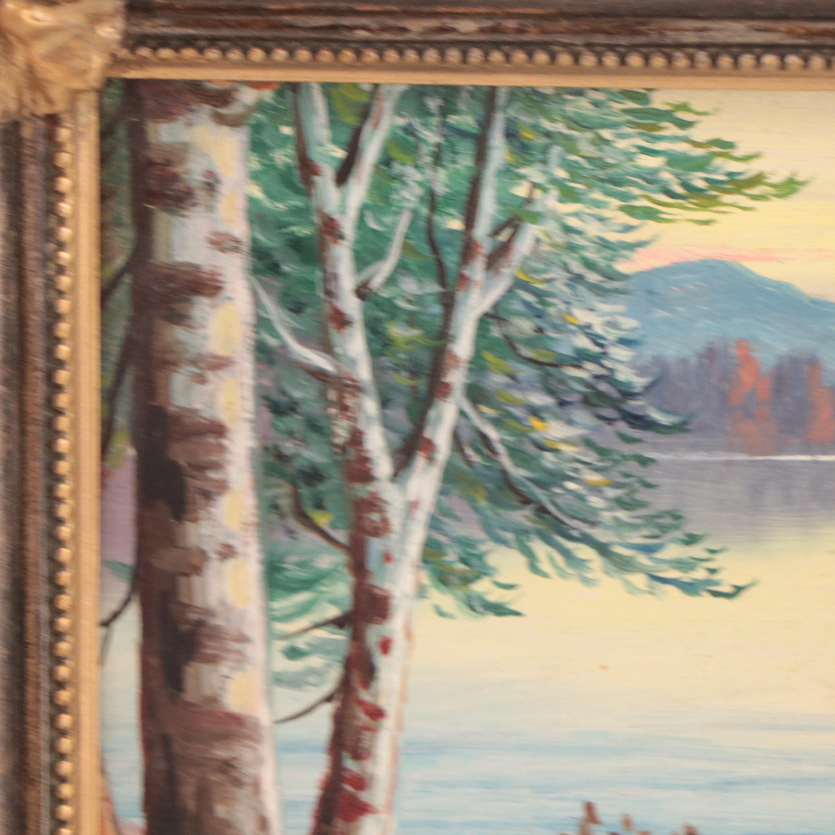 Lake Landscape Oil Painting