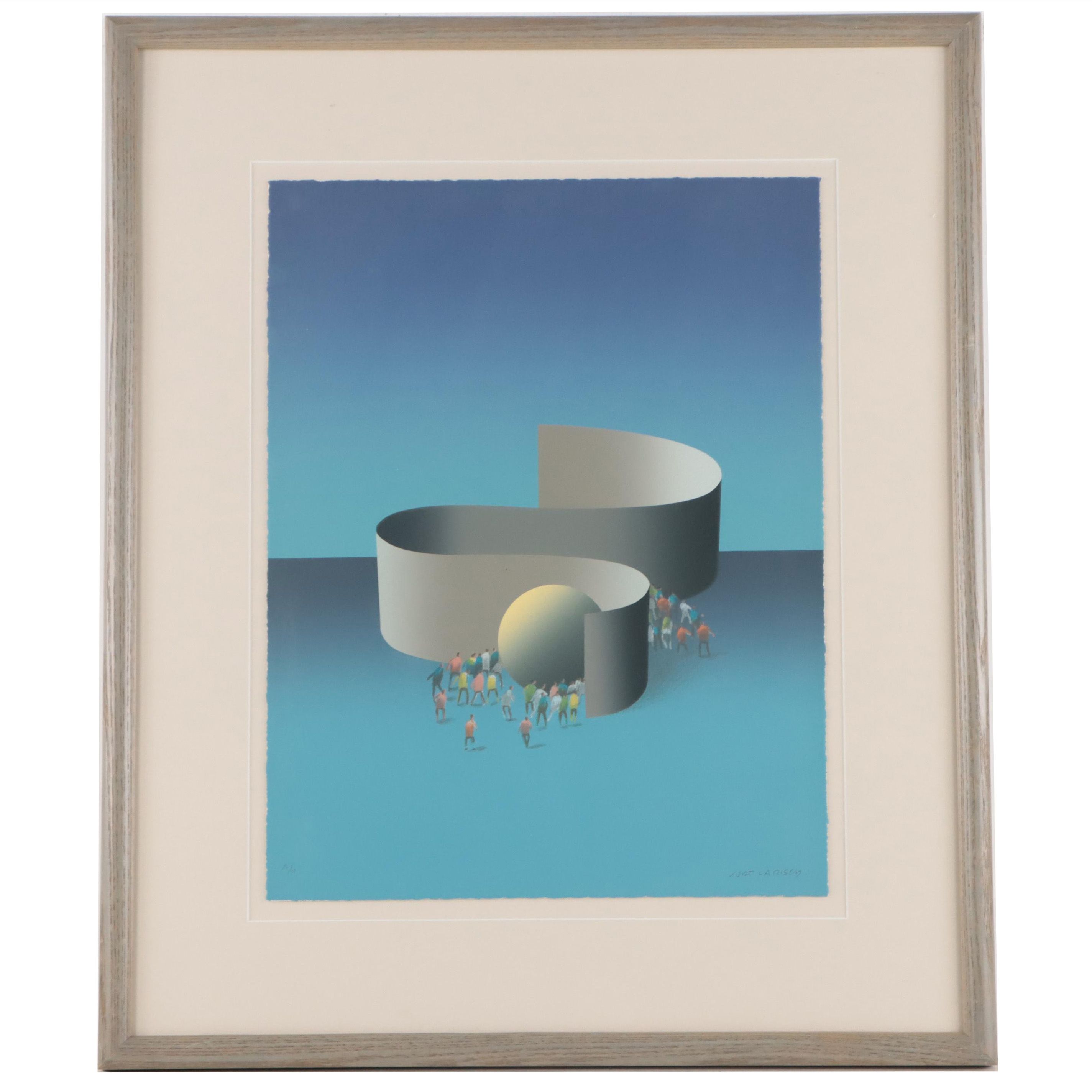 Kurt Larisch Serigraph "Dallas," Late 20th Century