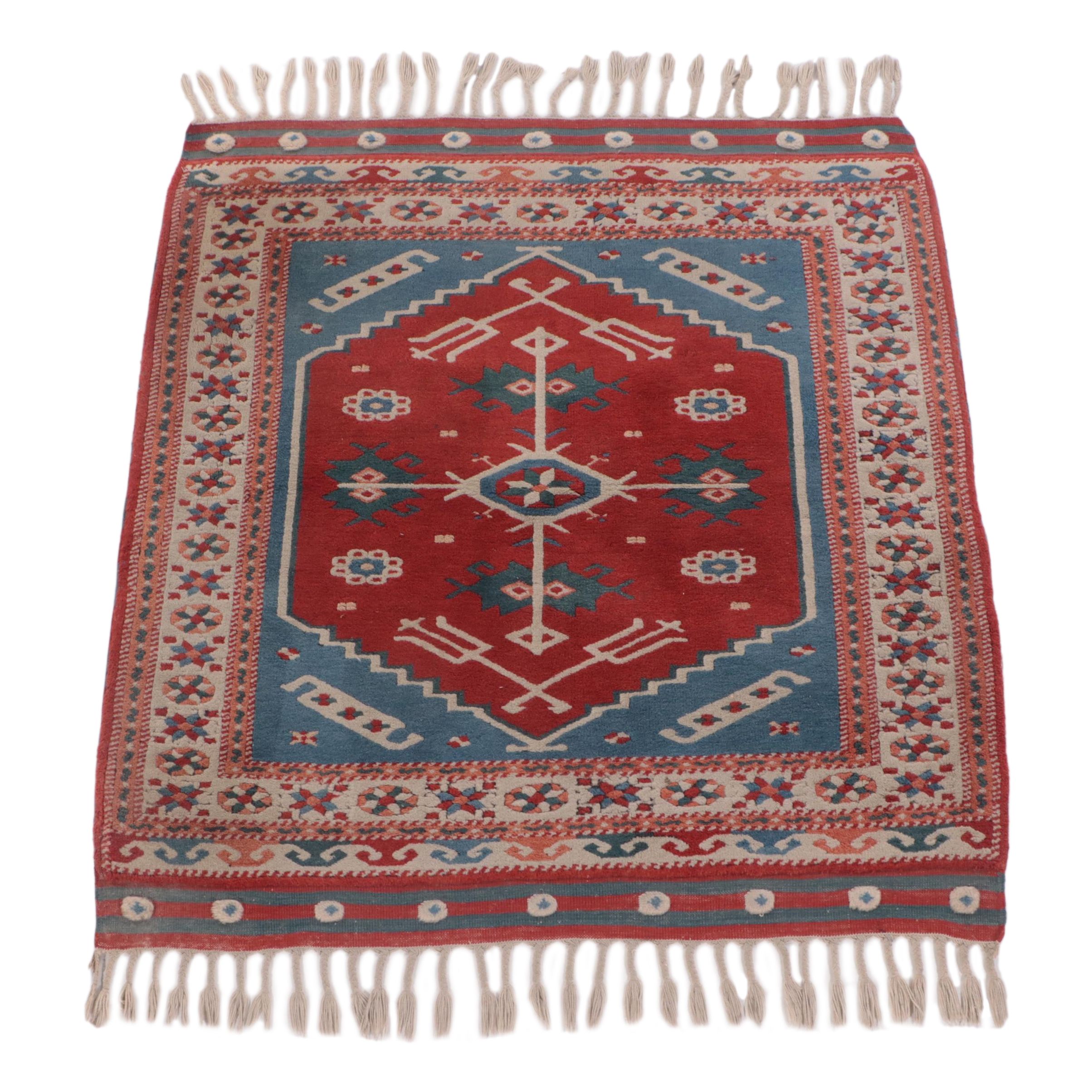 4'4 x 5'6 Hand-Knotted Turkish Yağcıbedir Area Rug