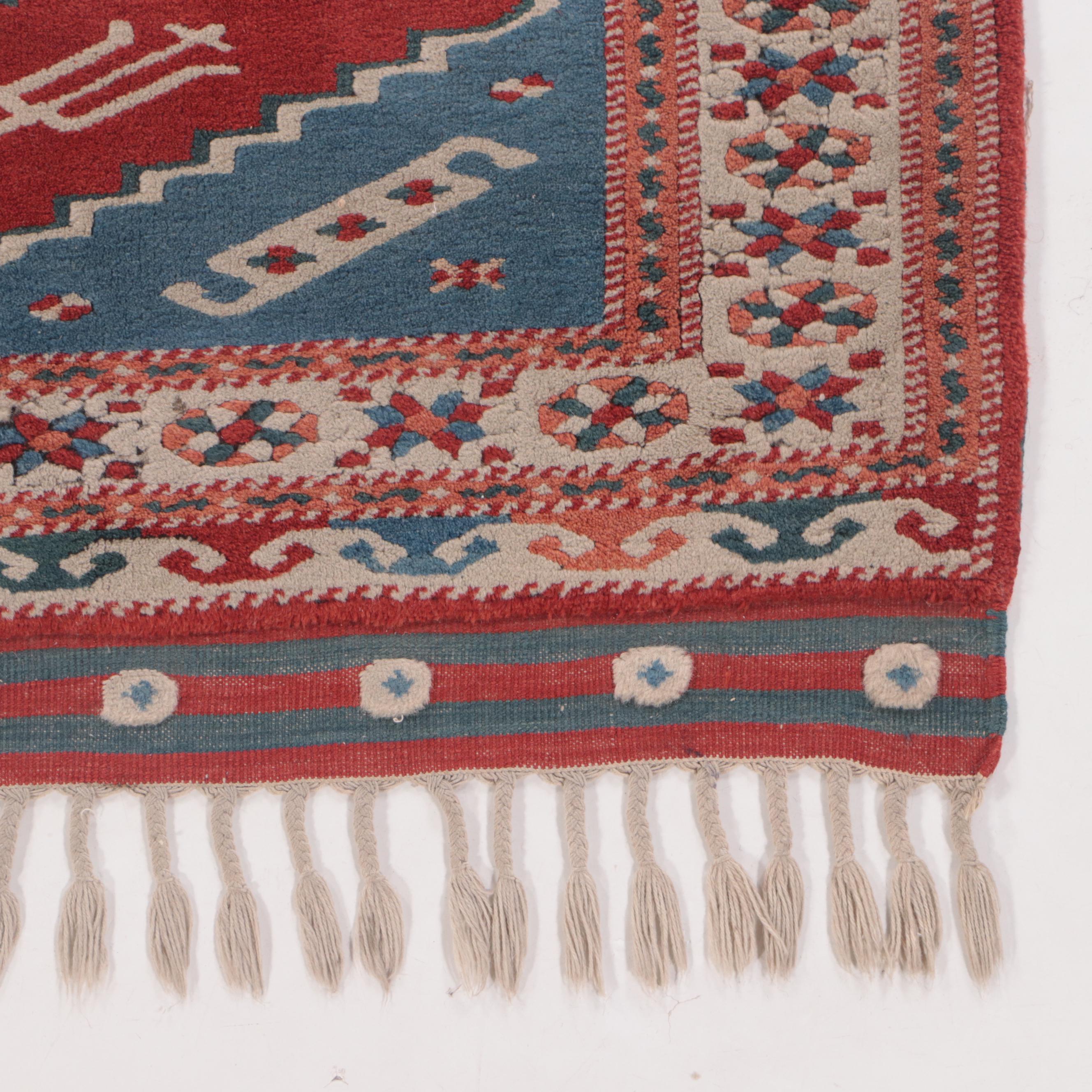 4'4 x 5'6 Hand-Knotted Turkish Yağcıbedir Area Rug