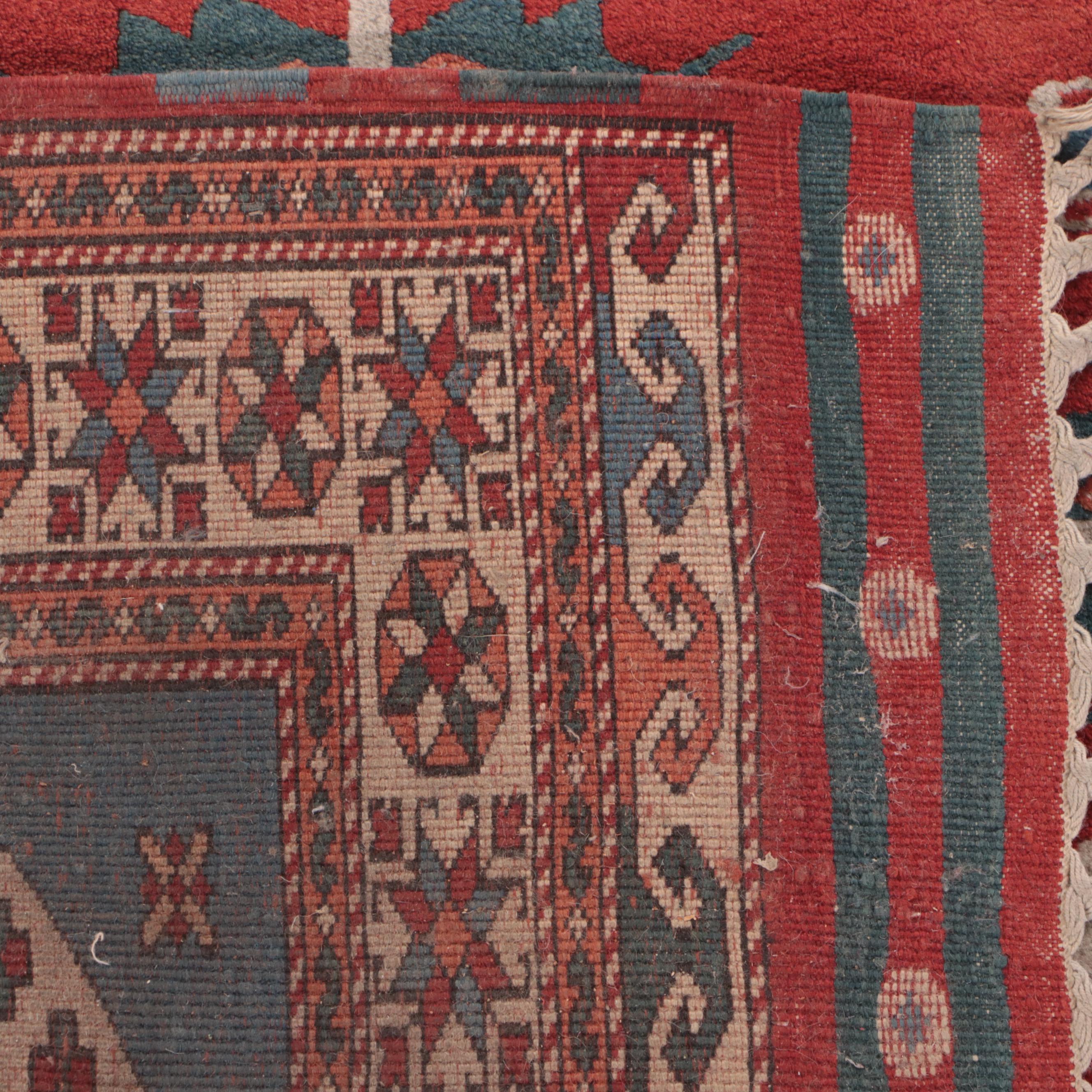 4'4 x 5'6 Hand-Knotted Turkish Yağcıbedir Area Rug