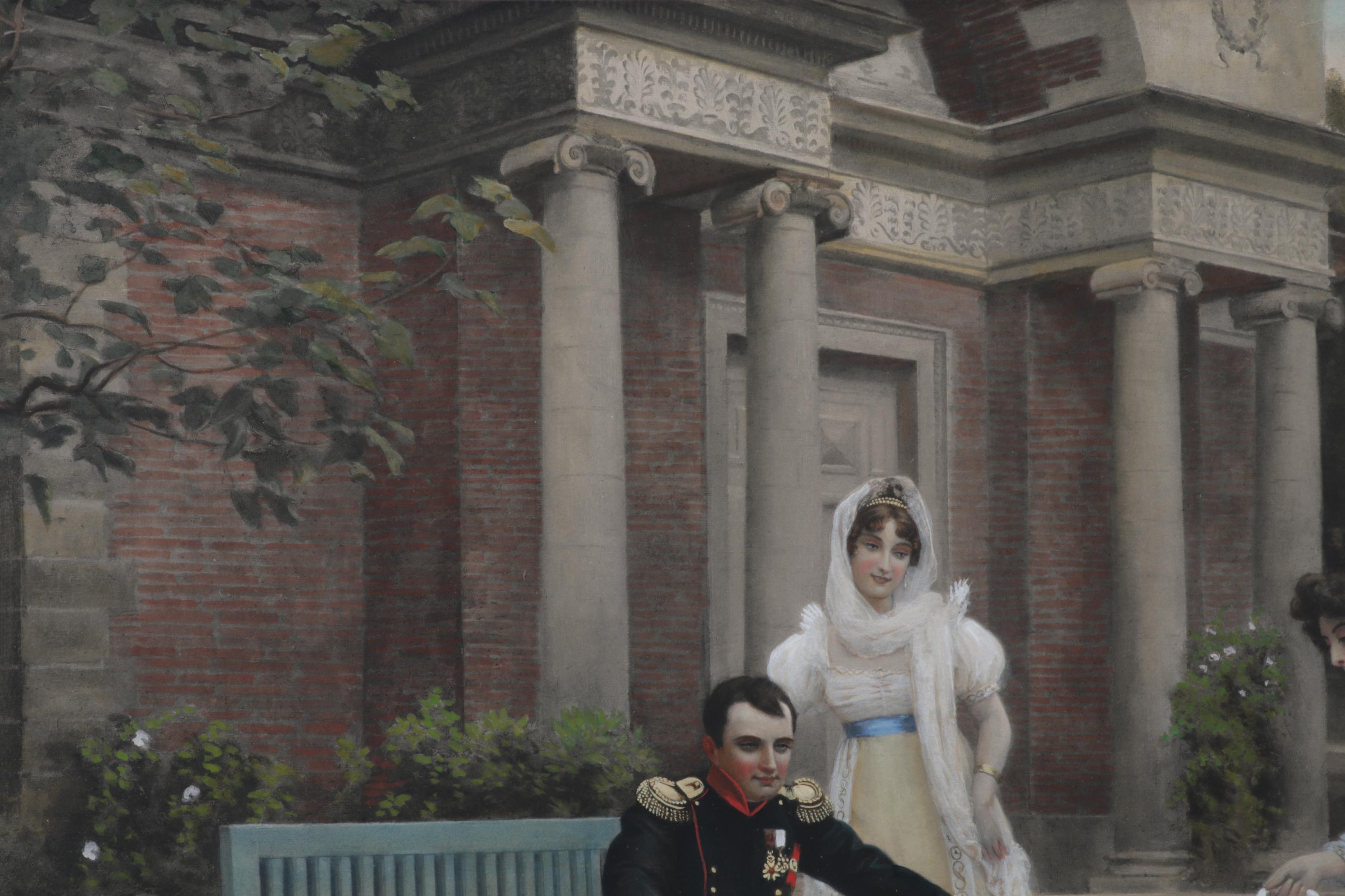 Hand-Colored Photogravure After Girardet "The First Steps of the King of Rome"