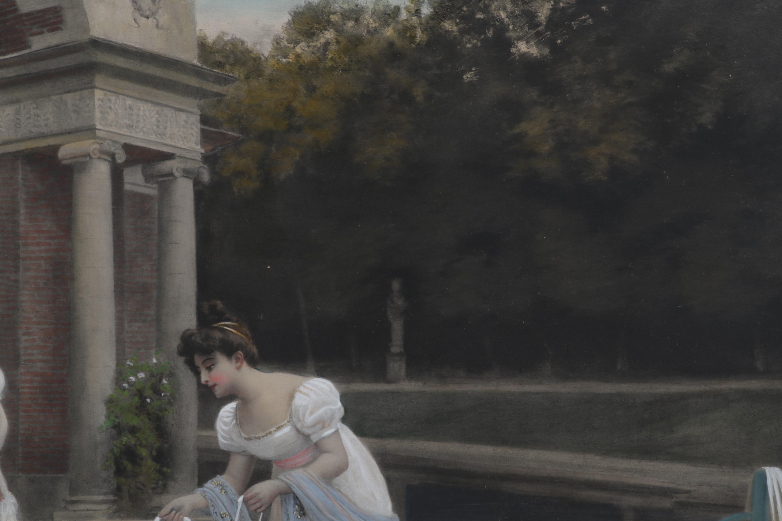 Hand-Colored Photogravure After Girardet "The First Steps of the King of Rome"