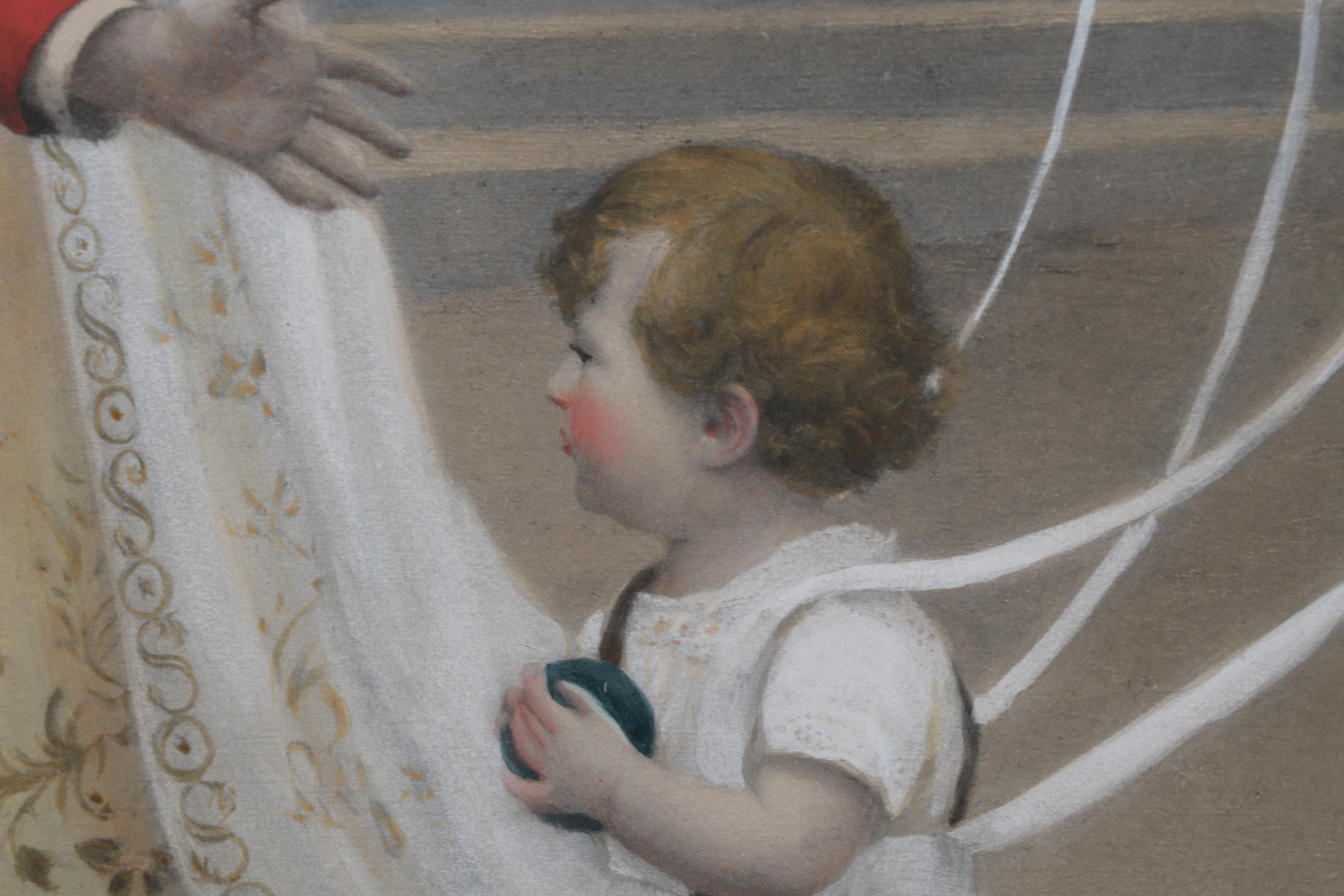 Hand-Colored Photogravure After Girardet "The First Steps of the King of Rome"