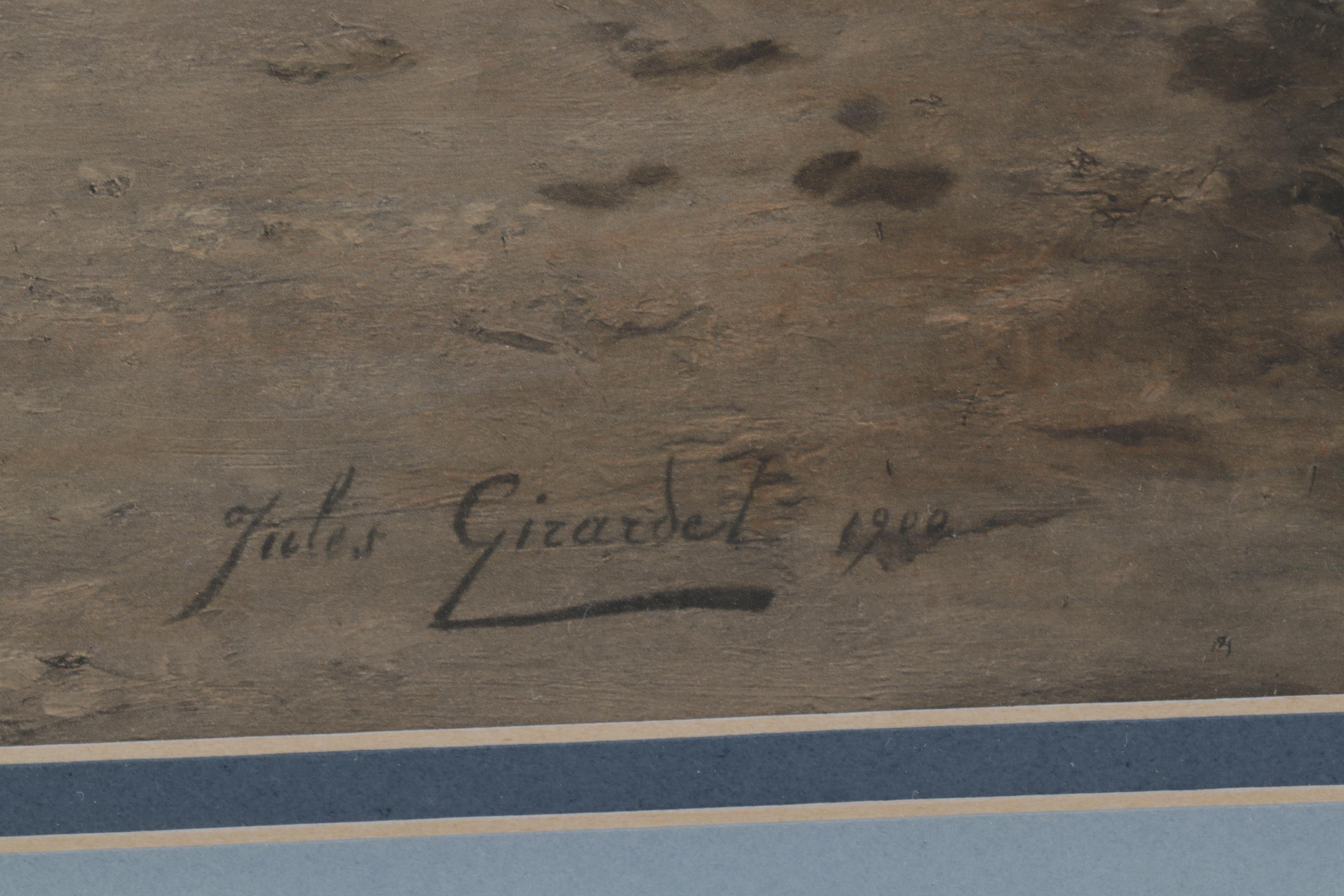 Hand-Colored Photogravure After Girardet "The First Steps of the King of Rome"