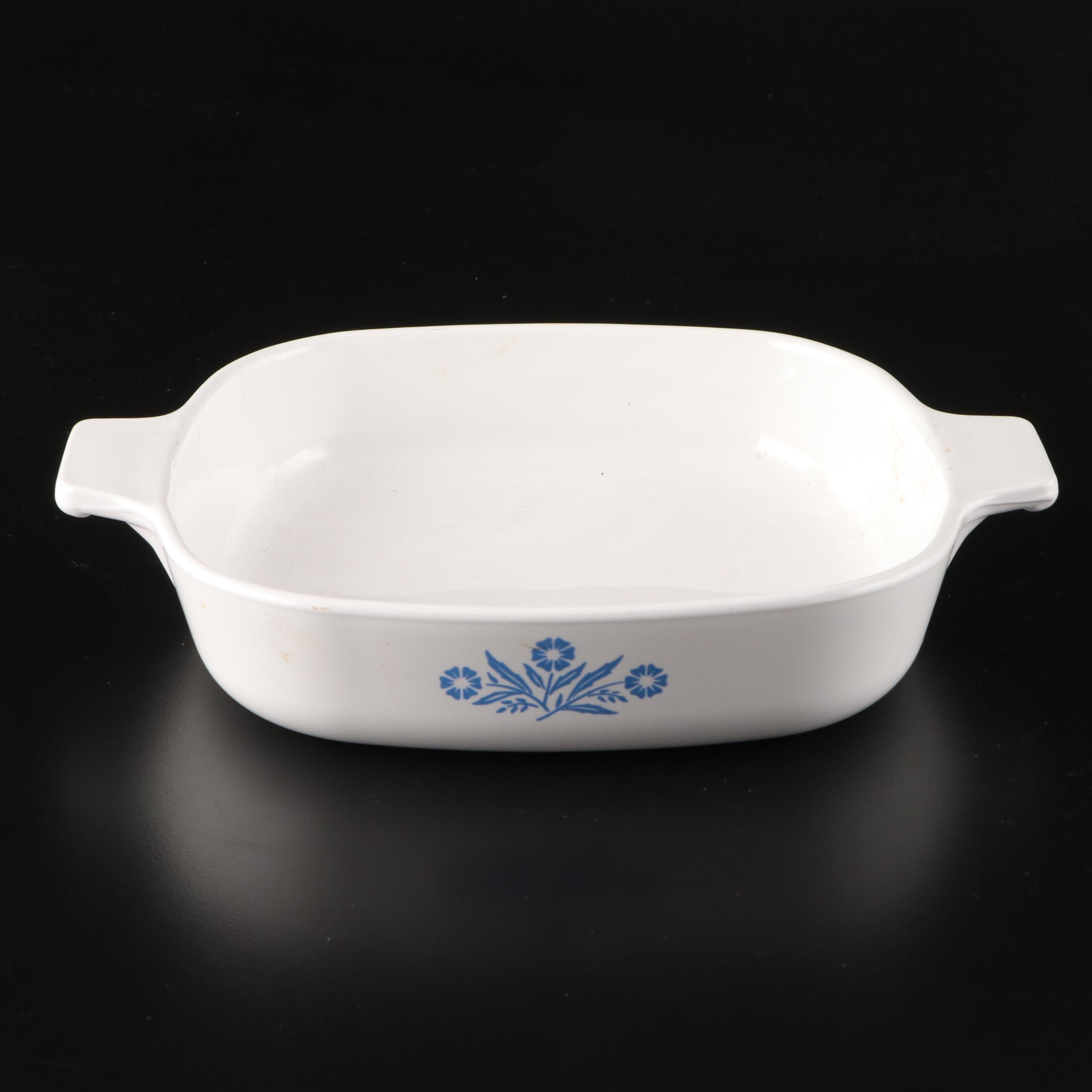 CorningWare "Cornflower Blue" Kitchenware with Glass Refrigerator Dishes