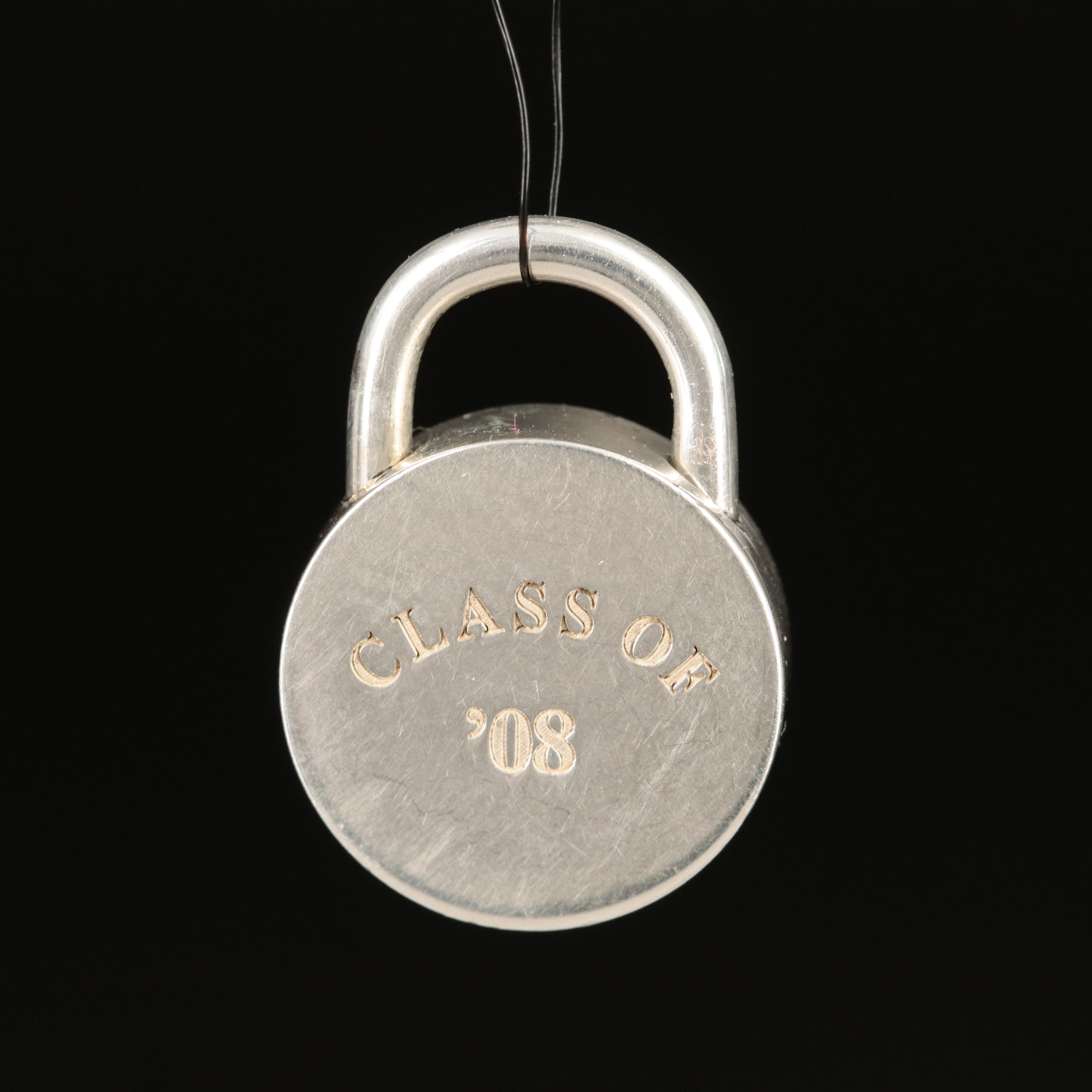 Tiffany & Co. Sterling "Class of '08" Round Lock Charm