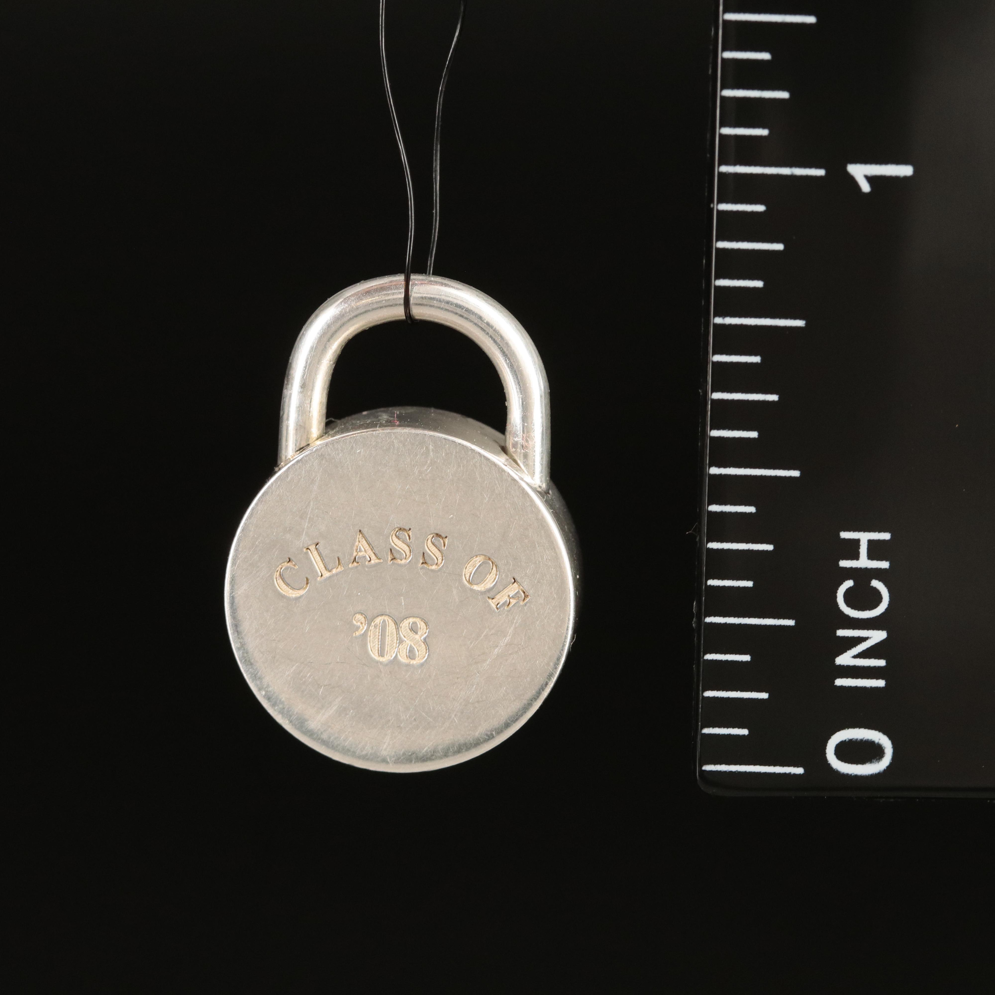 Tiffany & Co. Sterling "Class of '08" Round Lock Charm