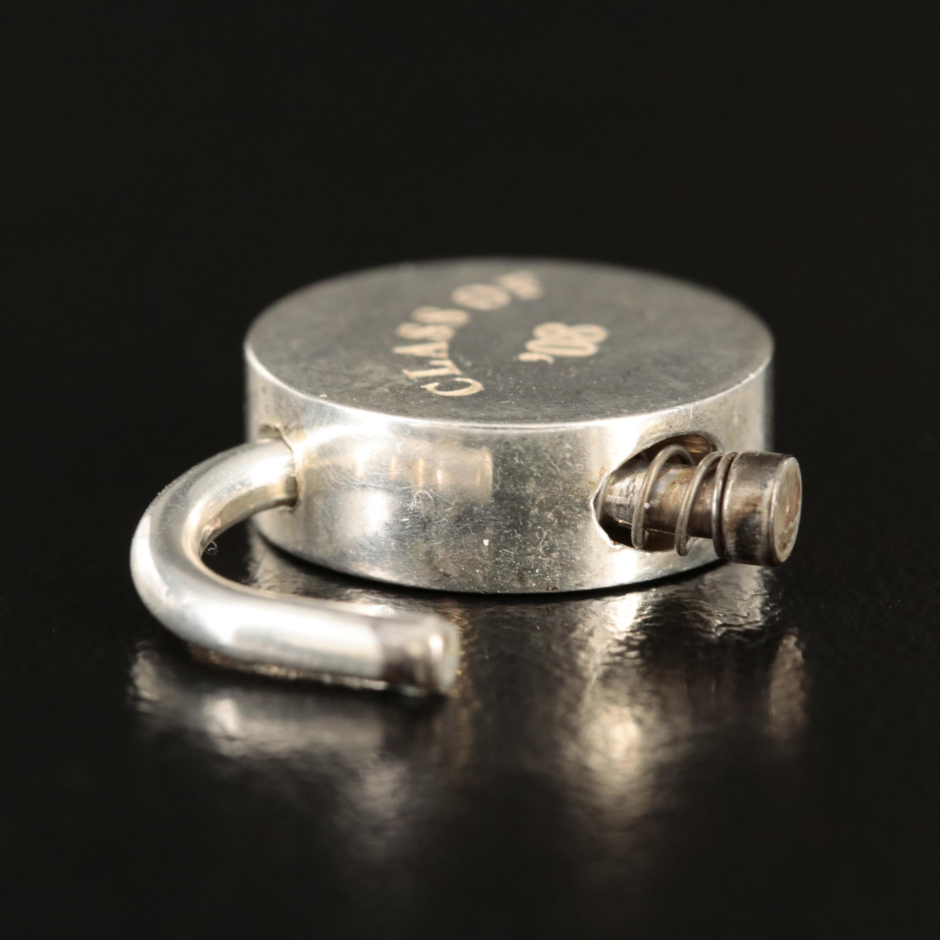 Tiffany & Co. Sterling "Class of '08" Round Lock Charm