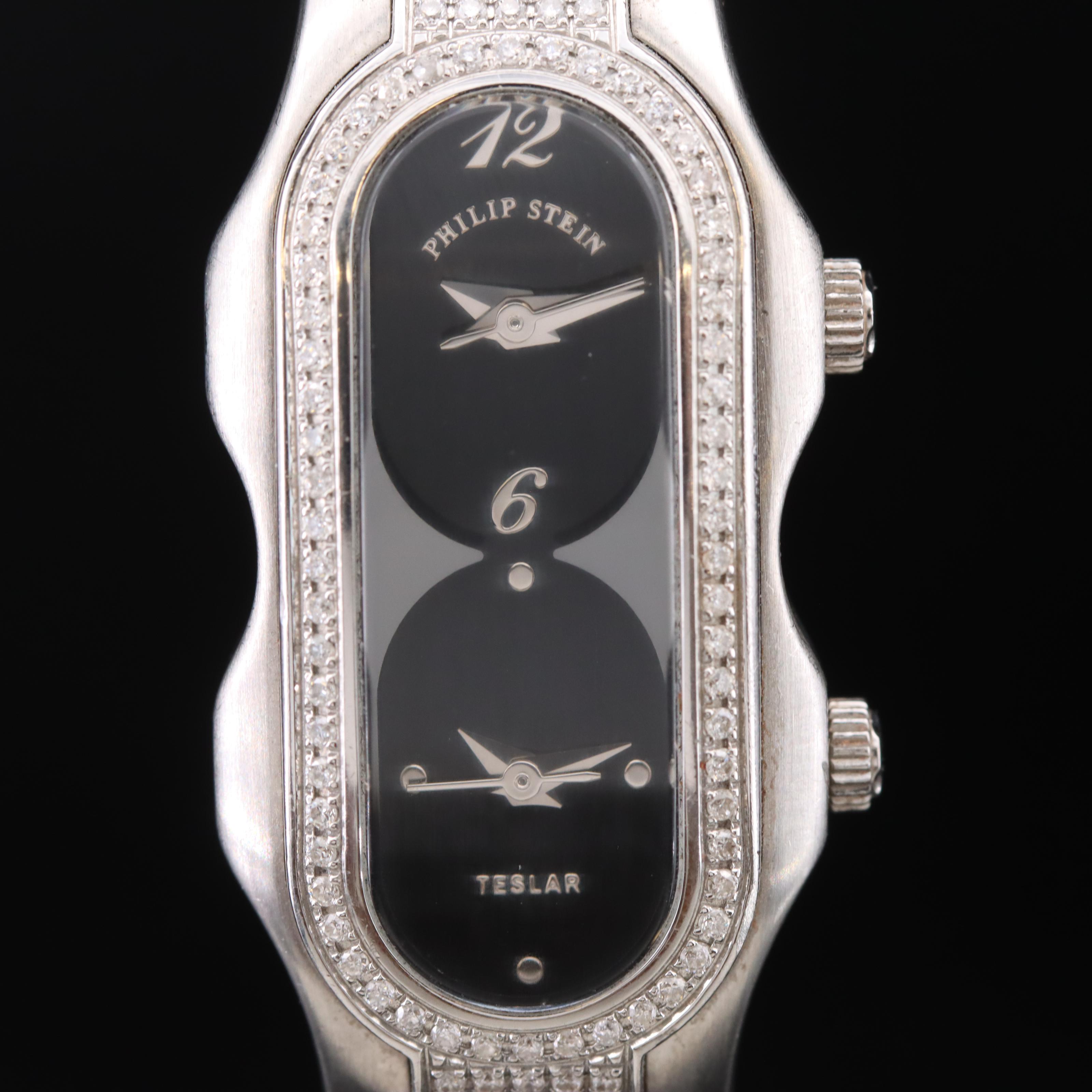 Phillip Stein Teslar Dual Time Zone Watch