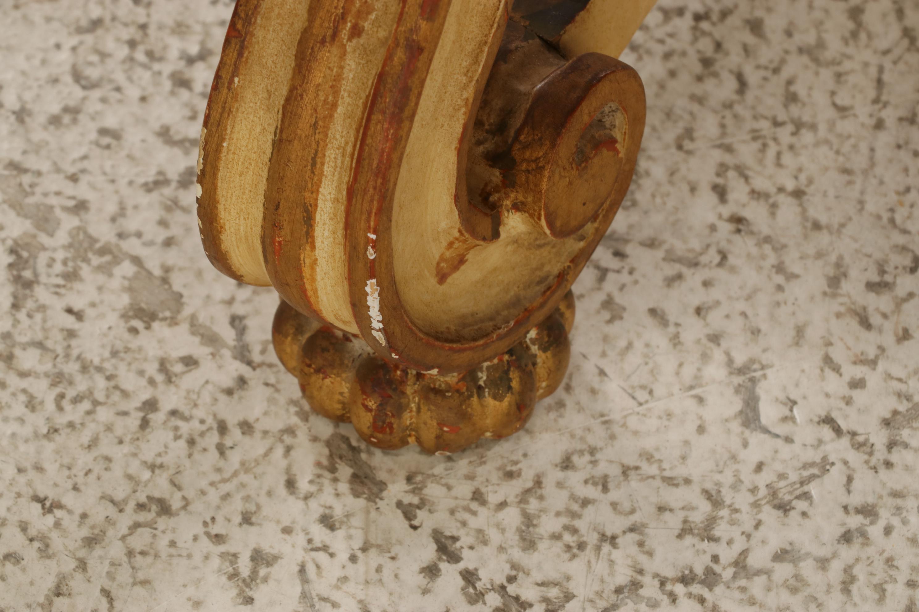 Palladio Italian Baroque Style Cream and Gold Painted Coffee Table