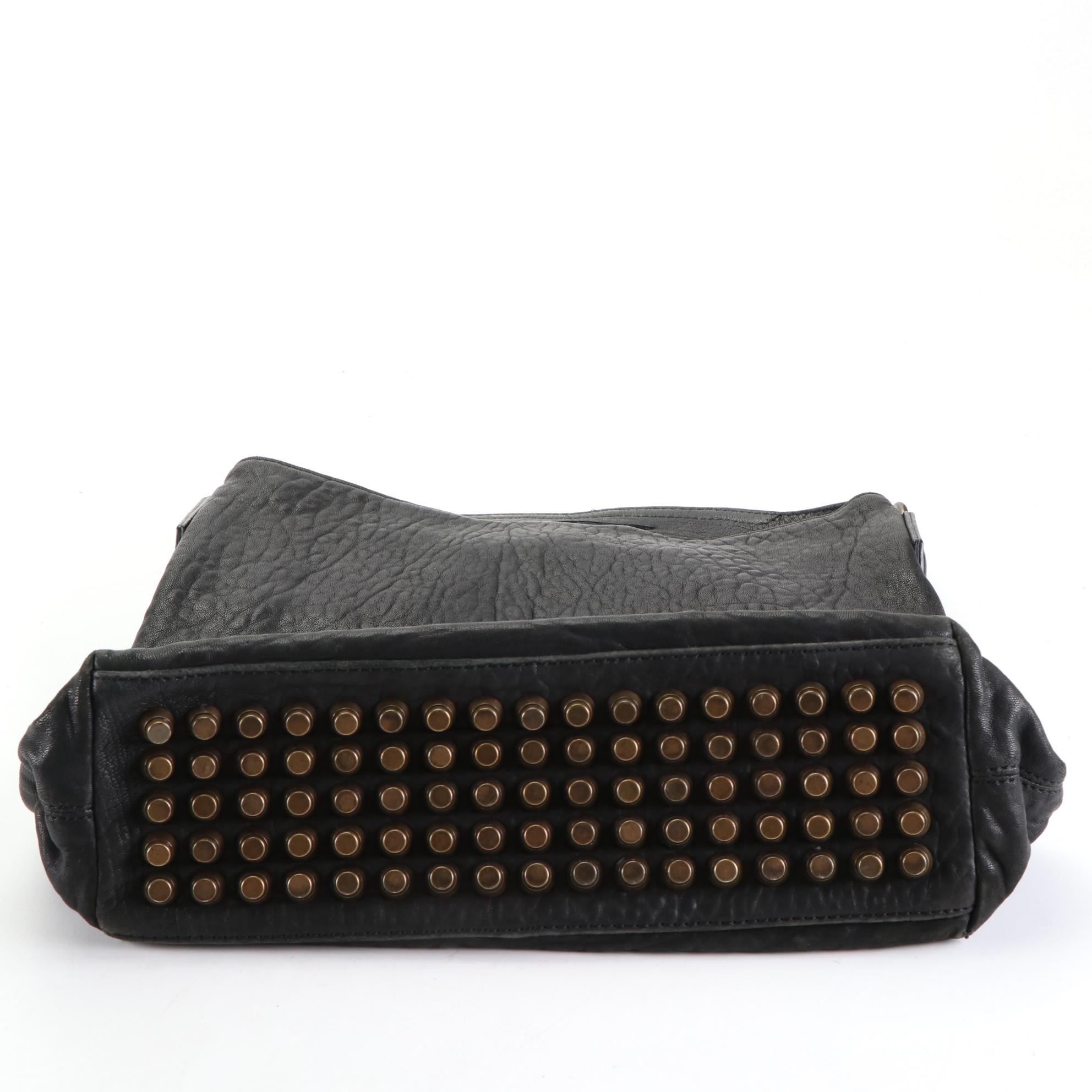 Alexander Wang Shoulder Bag in Leather with Studded Bottom