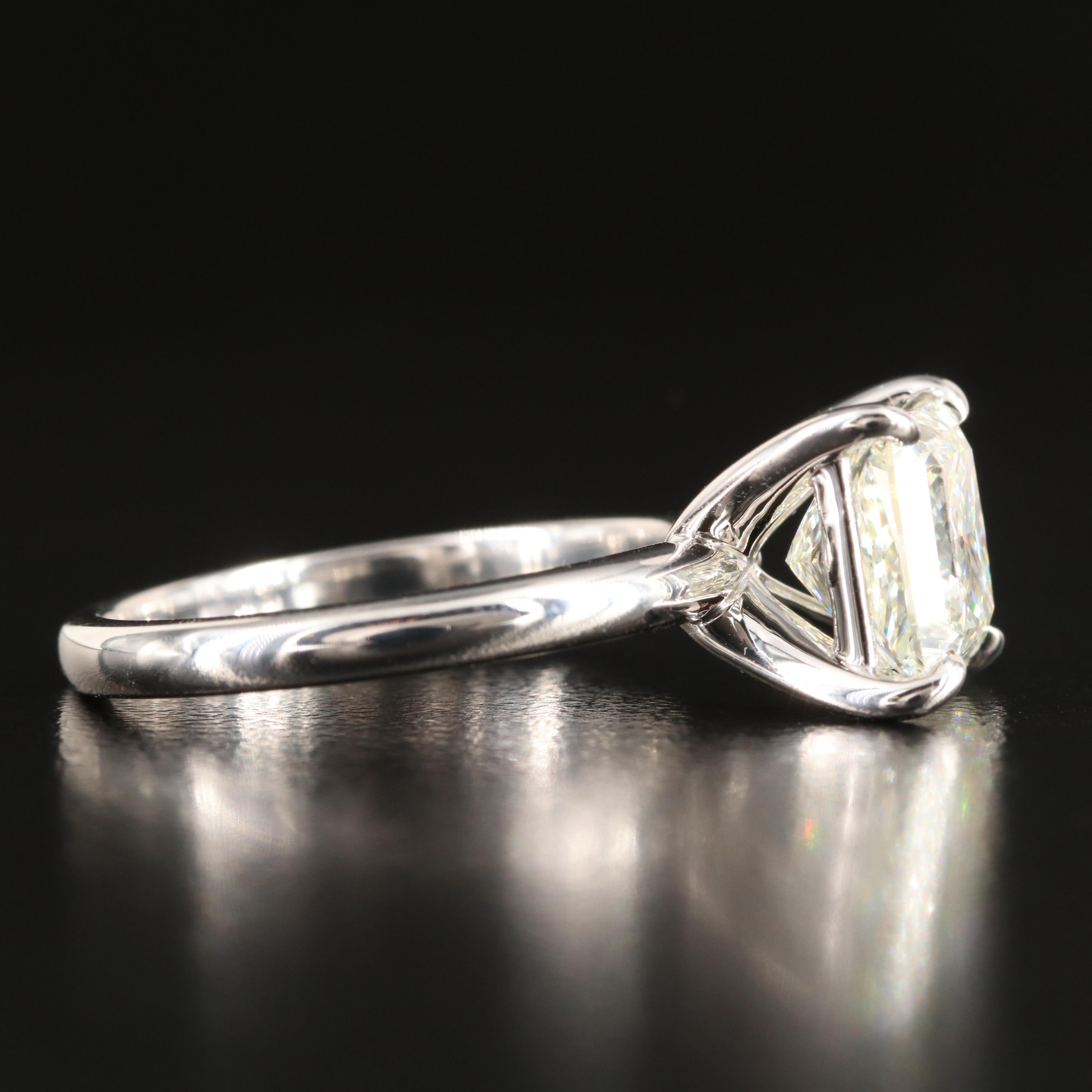 Platinum 2.90 CT Lab Grown Diamond Solitaire Ring