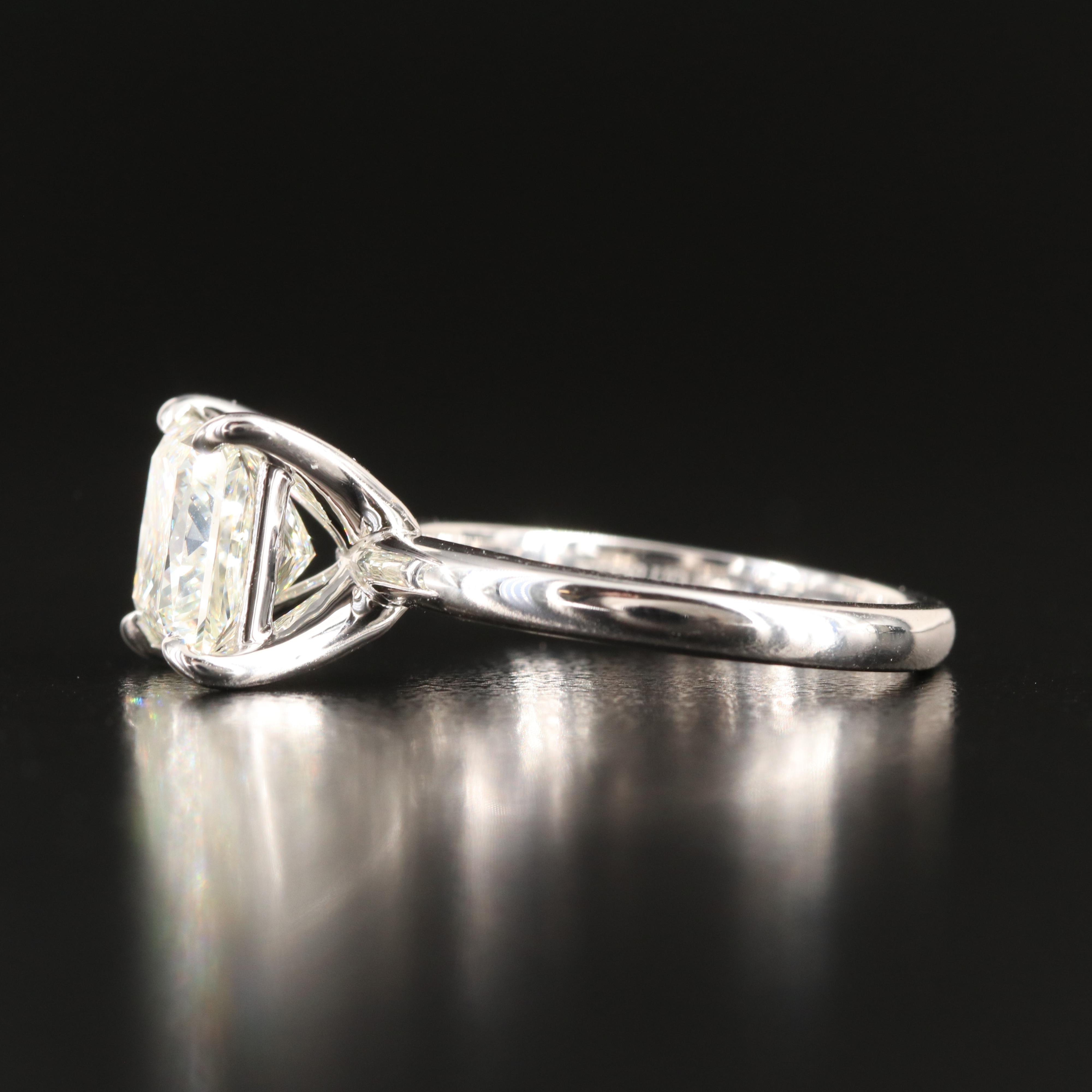 Platinum 2.90 CT Lab Grown Diamond Solitaire Ring