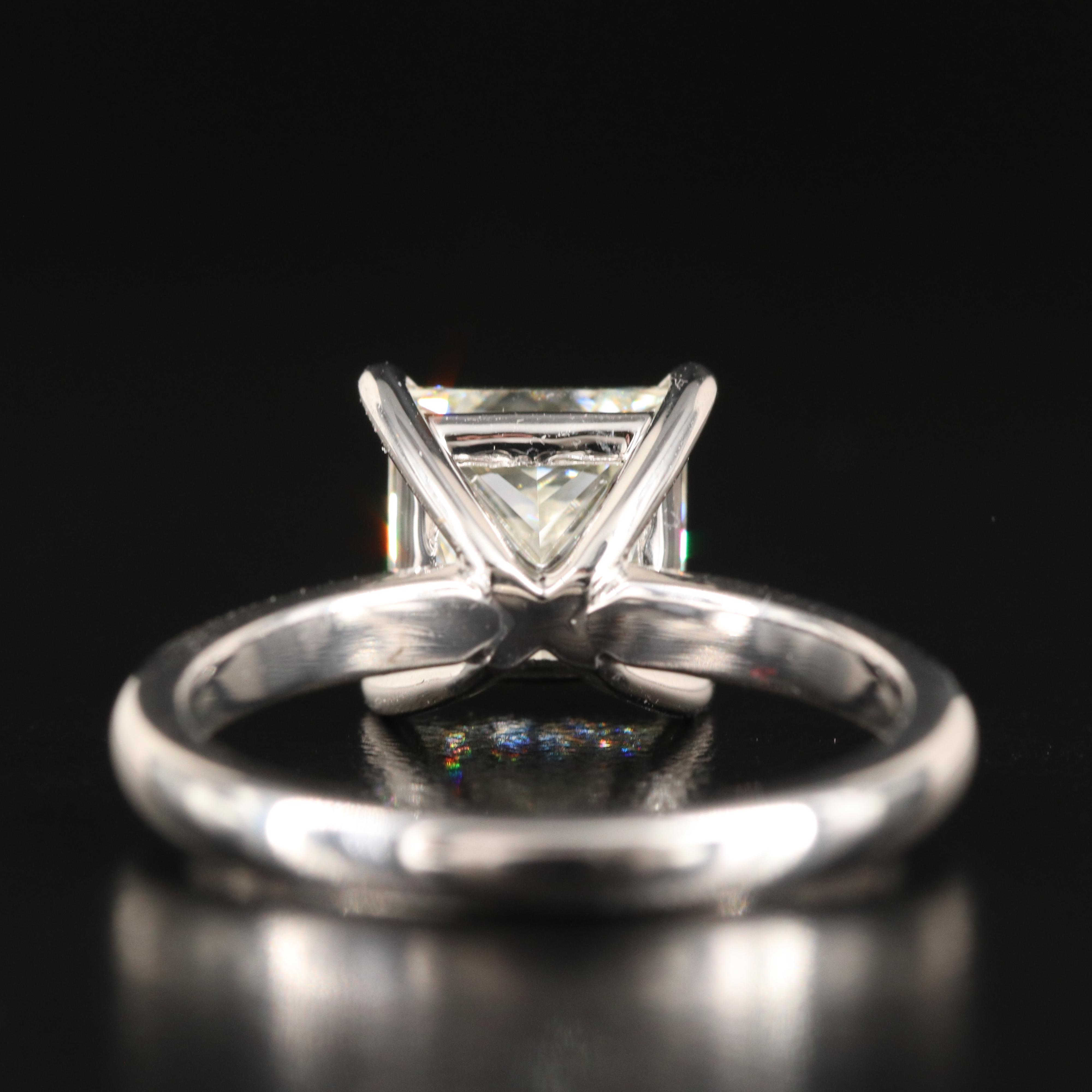 Platinum 2.90 CT Lab Grown Diamond Solitaire Ring
