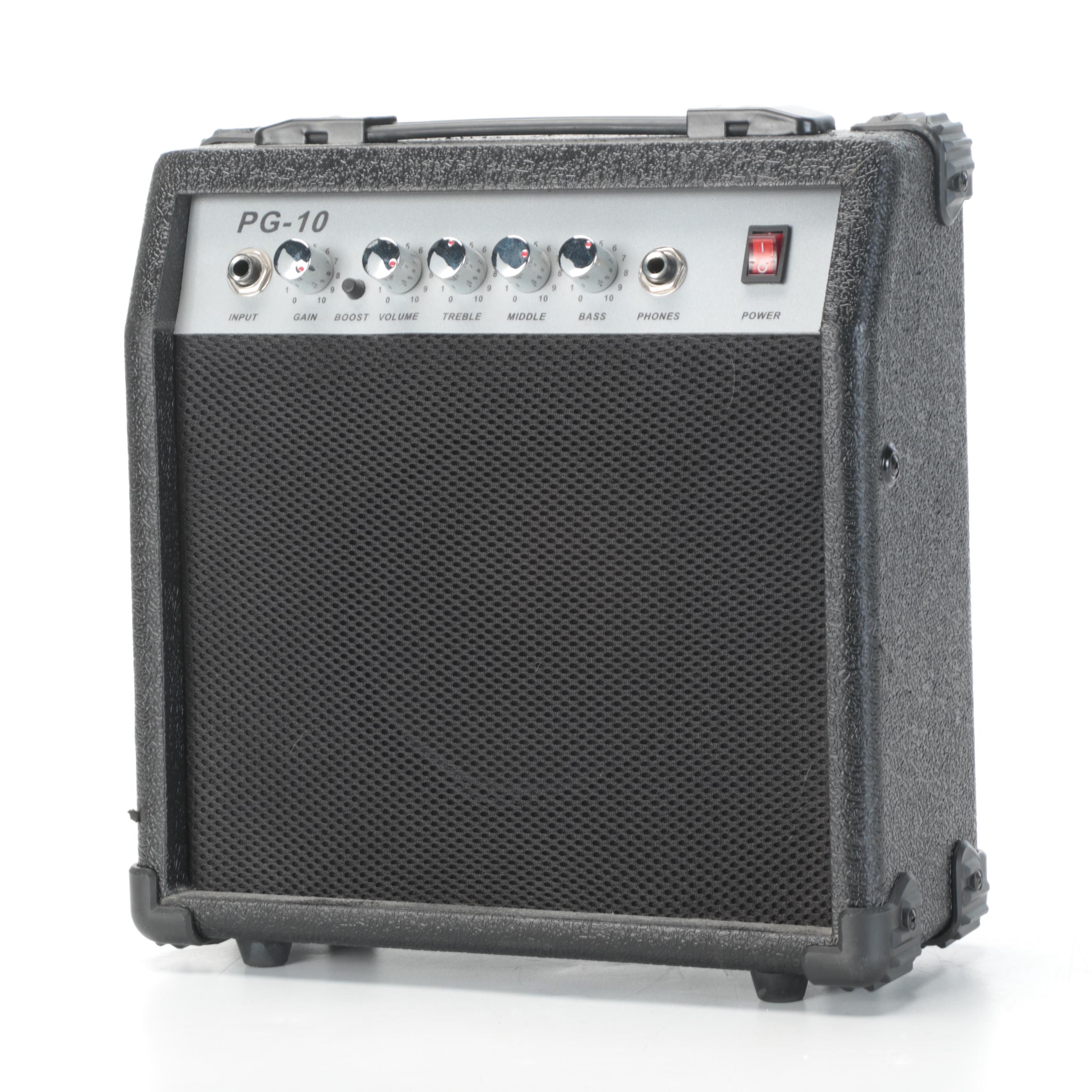 Glen Burton Electric Guitar With Yamaha Soft Case and Rocktile PG-10 Amp