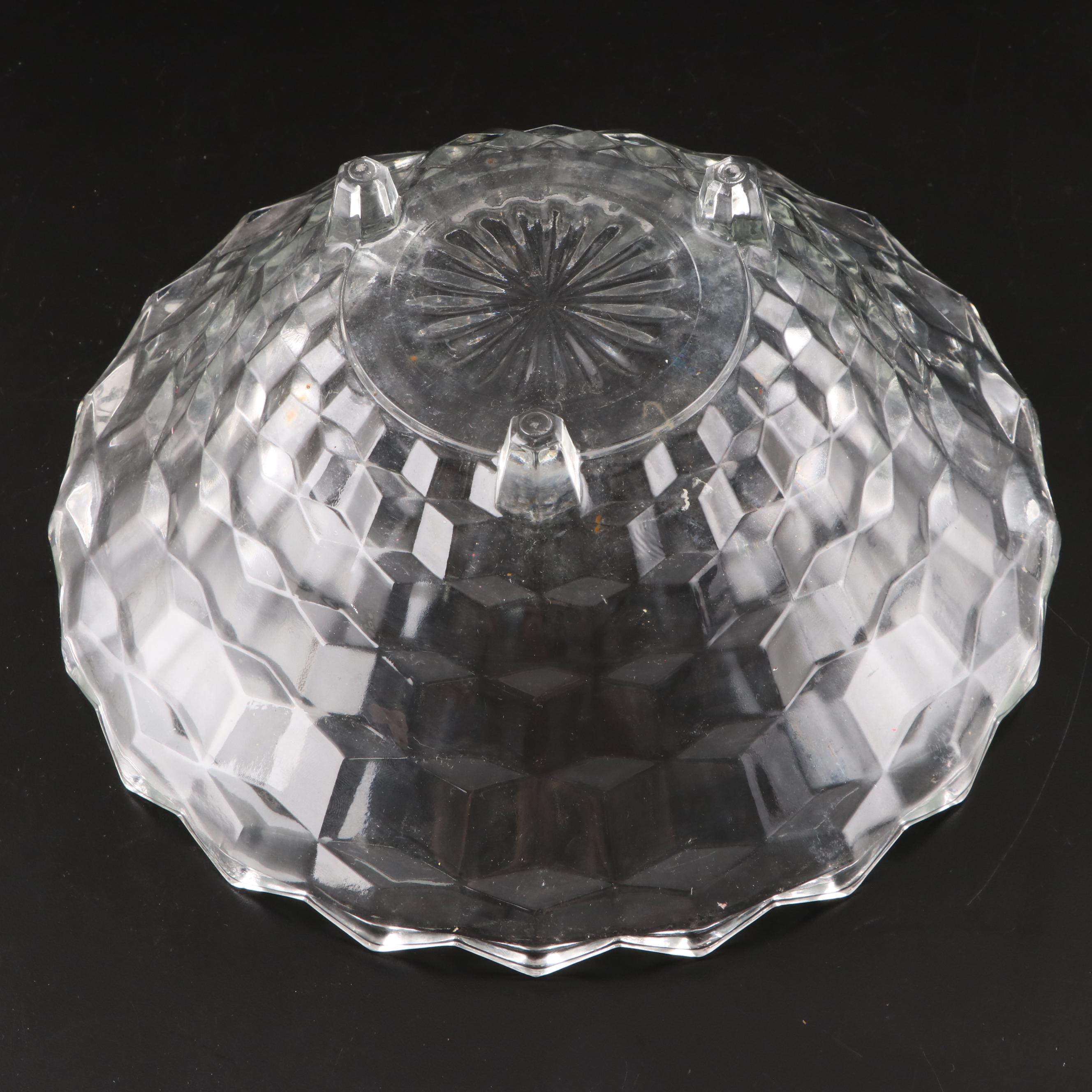 Fostoria Crystal Pitcher and Bowl with Other Crystal and Glass Tableware